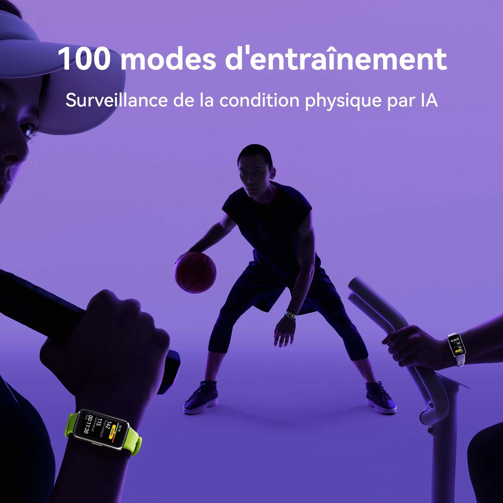 HUAWEI Band 10 Montre Connectée Surveillance Condition Physique IA Analyse Sommeil Professionnel VRC 14 Jours iOS Android Noir