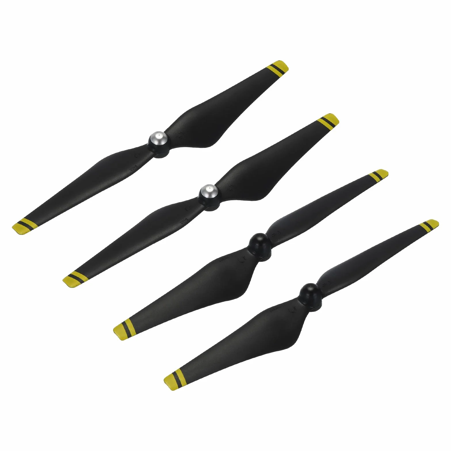 Hélices RC 24cm Plastique Noir Doré Autobloquante Faible Bruit pour Avion Drone 4 Ensemble