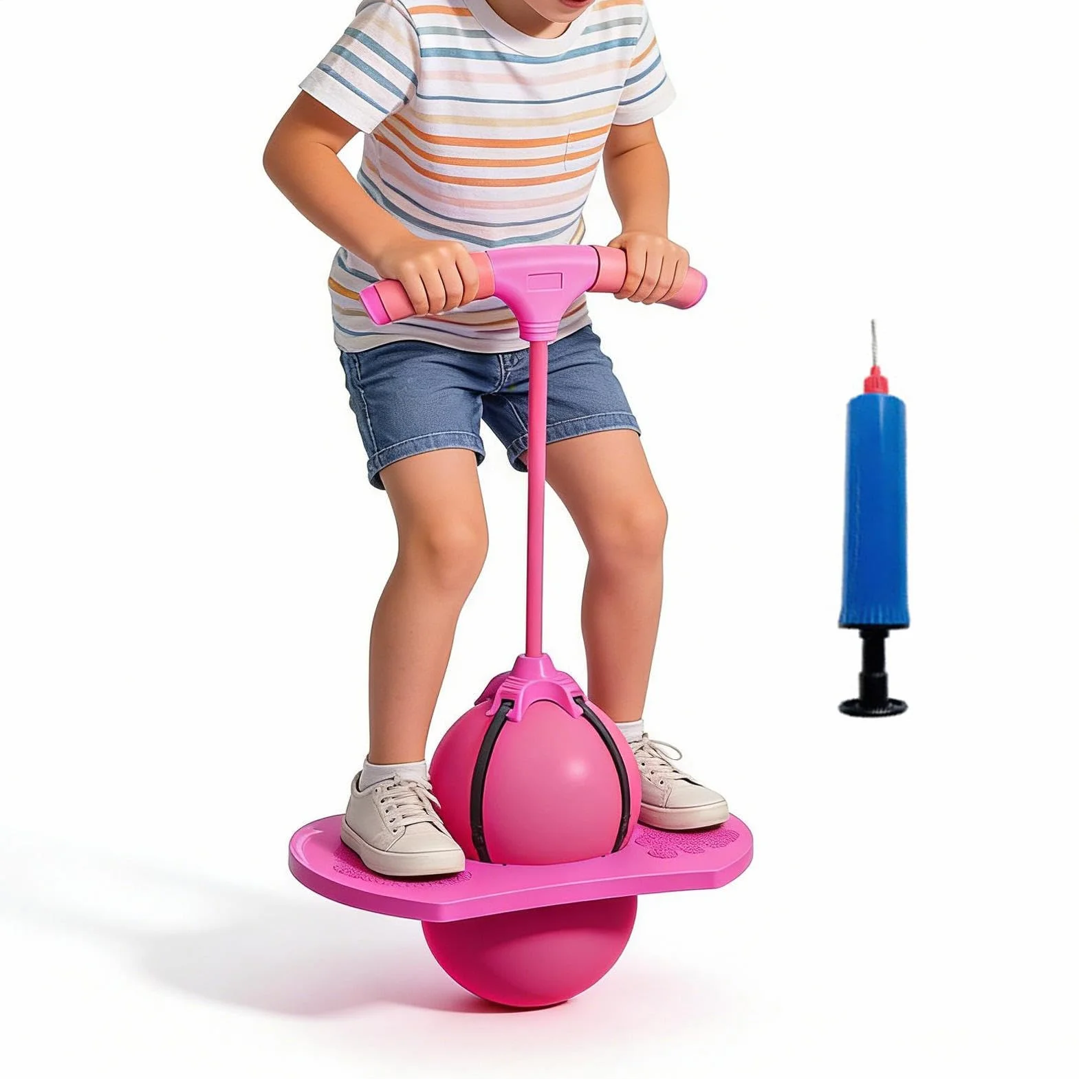 Ballon sauteur pour enfants avec poignée d'équilibre intérieur extérieur