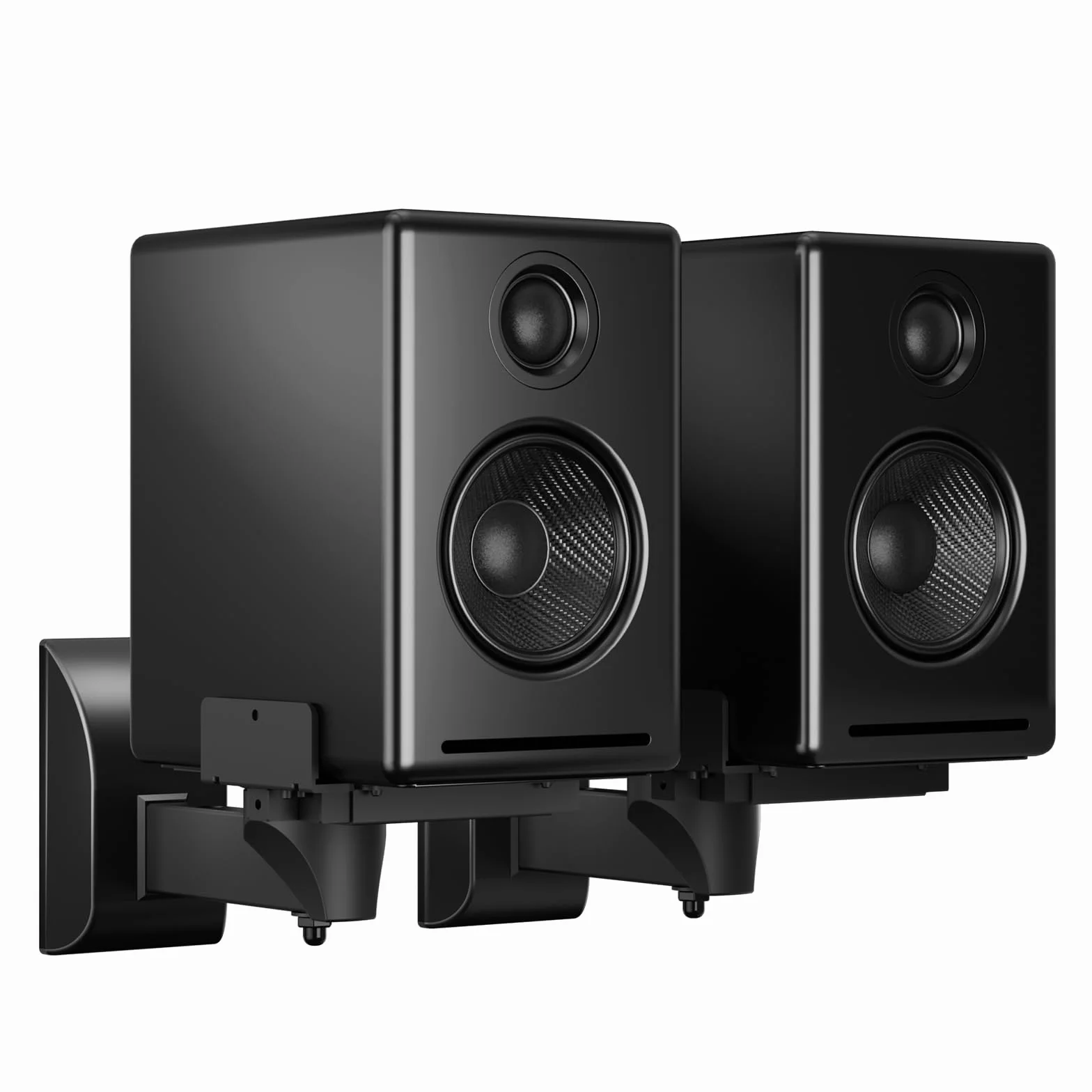 Suptek Support de Montage Mural pour Haut-Parleur Double Serrage jusqu'à 25 kg Noir SPM201