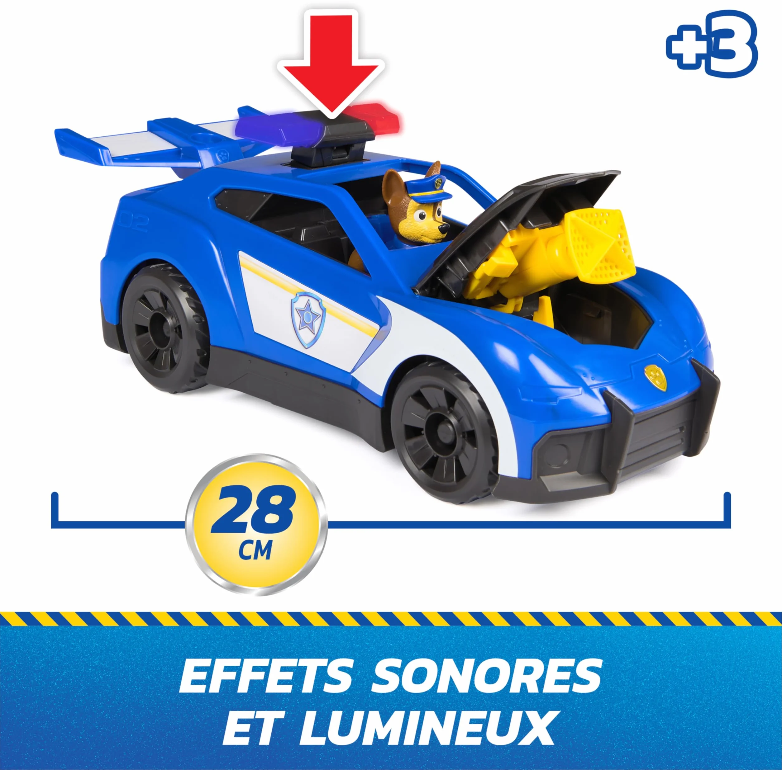 Paw Patrol Pat Patrouille Véhicule Interactif Chase Search & Rescue Mission Détectives Voiture Figurine À Collectionner Jouet Enfant 3 Ans+