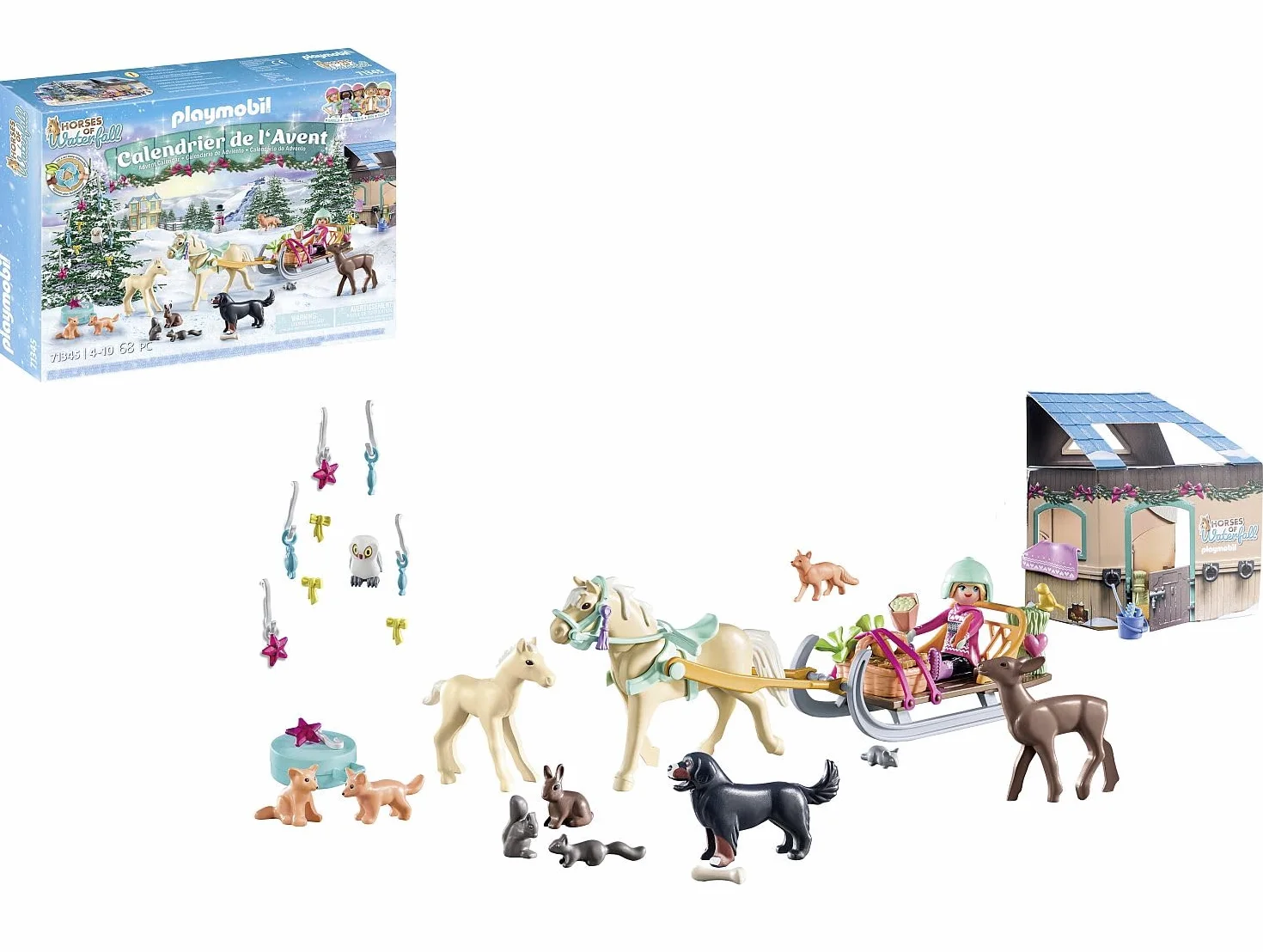 PLAYMOBIL 71345 Calendrier de l'Avent Équestre Horses of Waterfall 24 Surprises Jouet Enfants 4 Ans