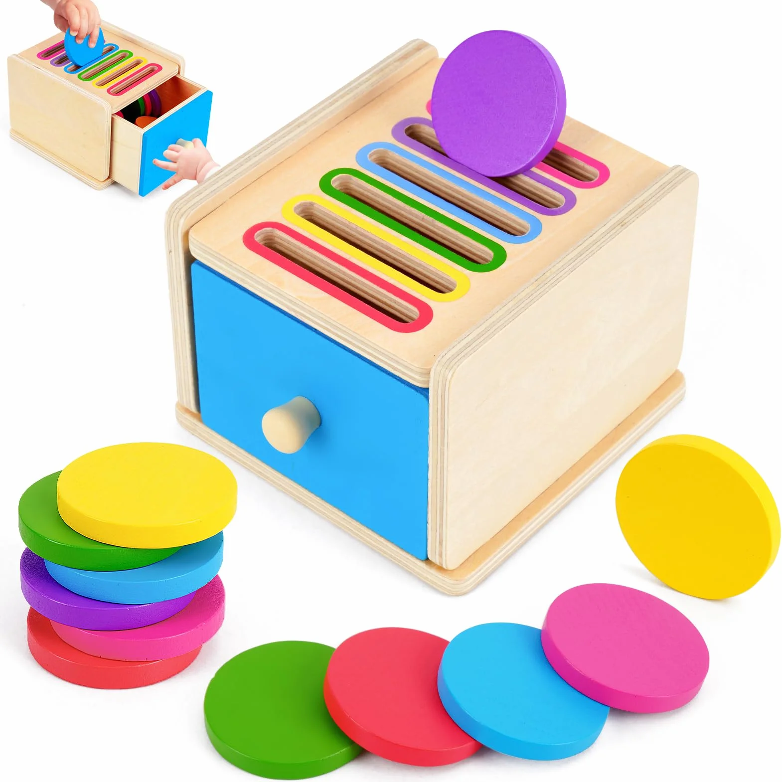 Jouet Bebe 1 2 3 Ans, Jeux Montessori Educatif Apprendre Les Couleurs, Cadeau Fille Garçon Anniversaire Noel