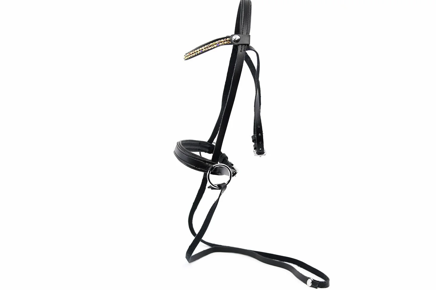 Horse Filet Bridon Strass Noir Taille A3