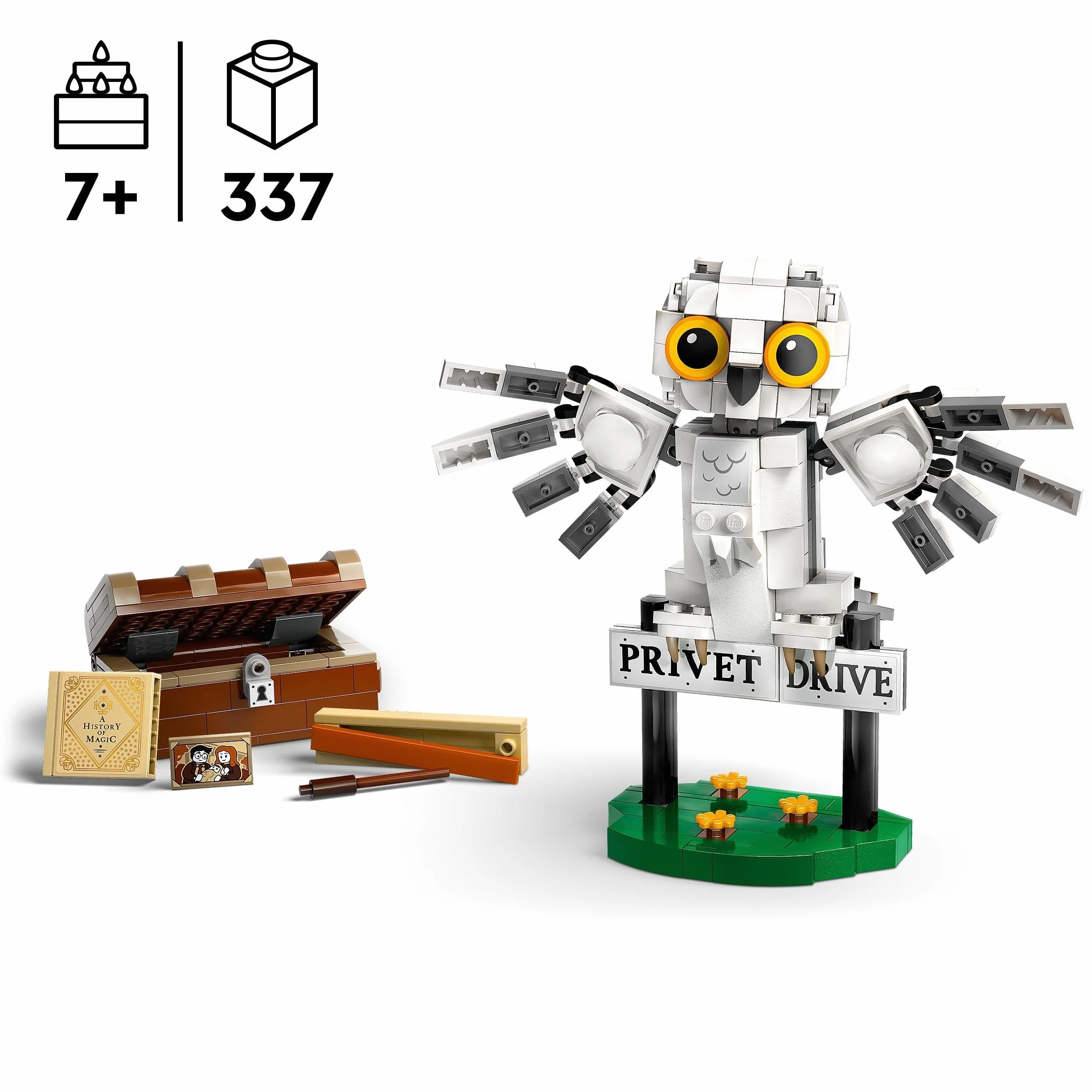 LEGO Harry Potter 76425 Hedwige au 4 Privet Drive Jouet de Construction pour Enfants Figurine de Chouette Cadeau dès 7 Ans