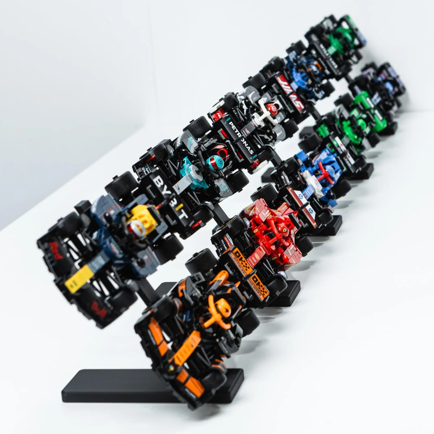 Speed Champions F1 Lot de 5 présentoirs verticaux compatibles LEGO Formula 1 76906-76919 pour 10 voitures