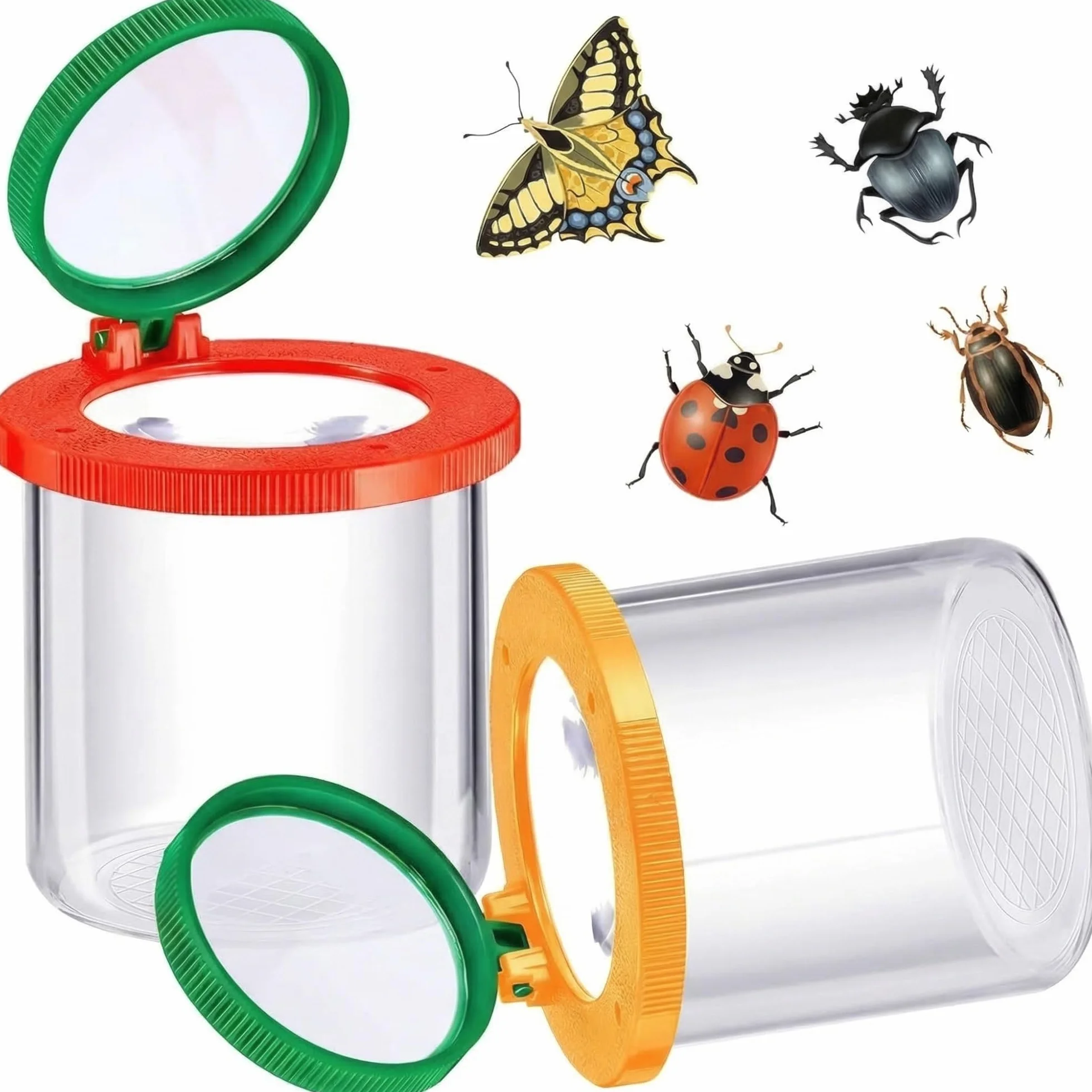 Boîtes à Insectes Grossissantes Visionneuse d'Insectes avec Loupe pour Enfants Outil d'Exploration de Nature Science