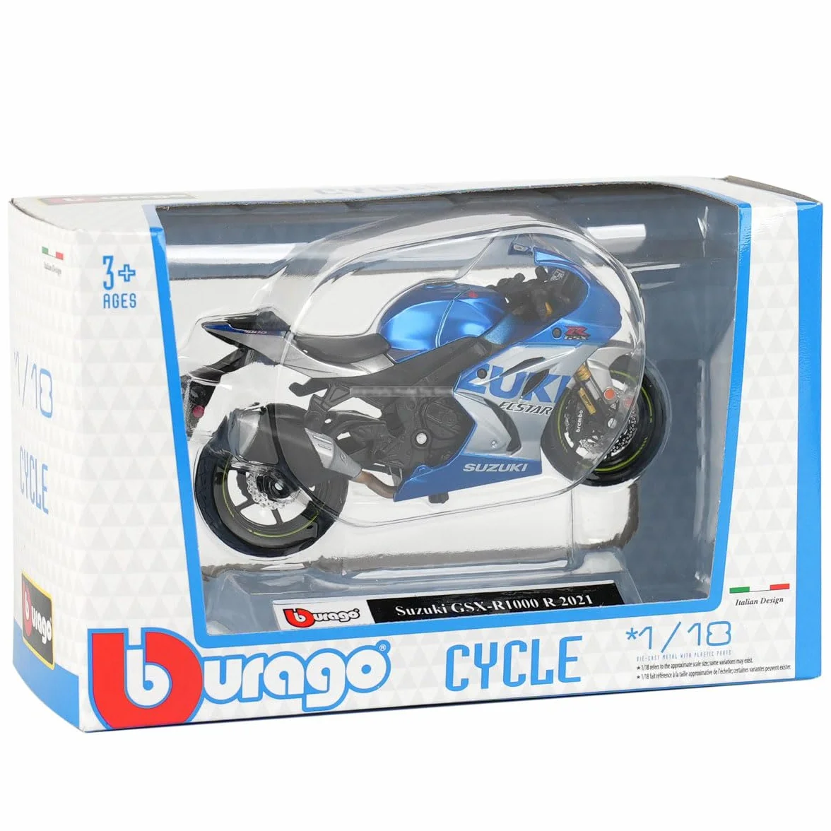 Bburago Suzuki GSX-R 1000 Motorbike 1:18 Scale Die-Cast Replica