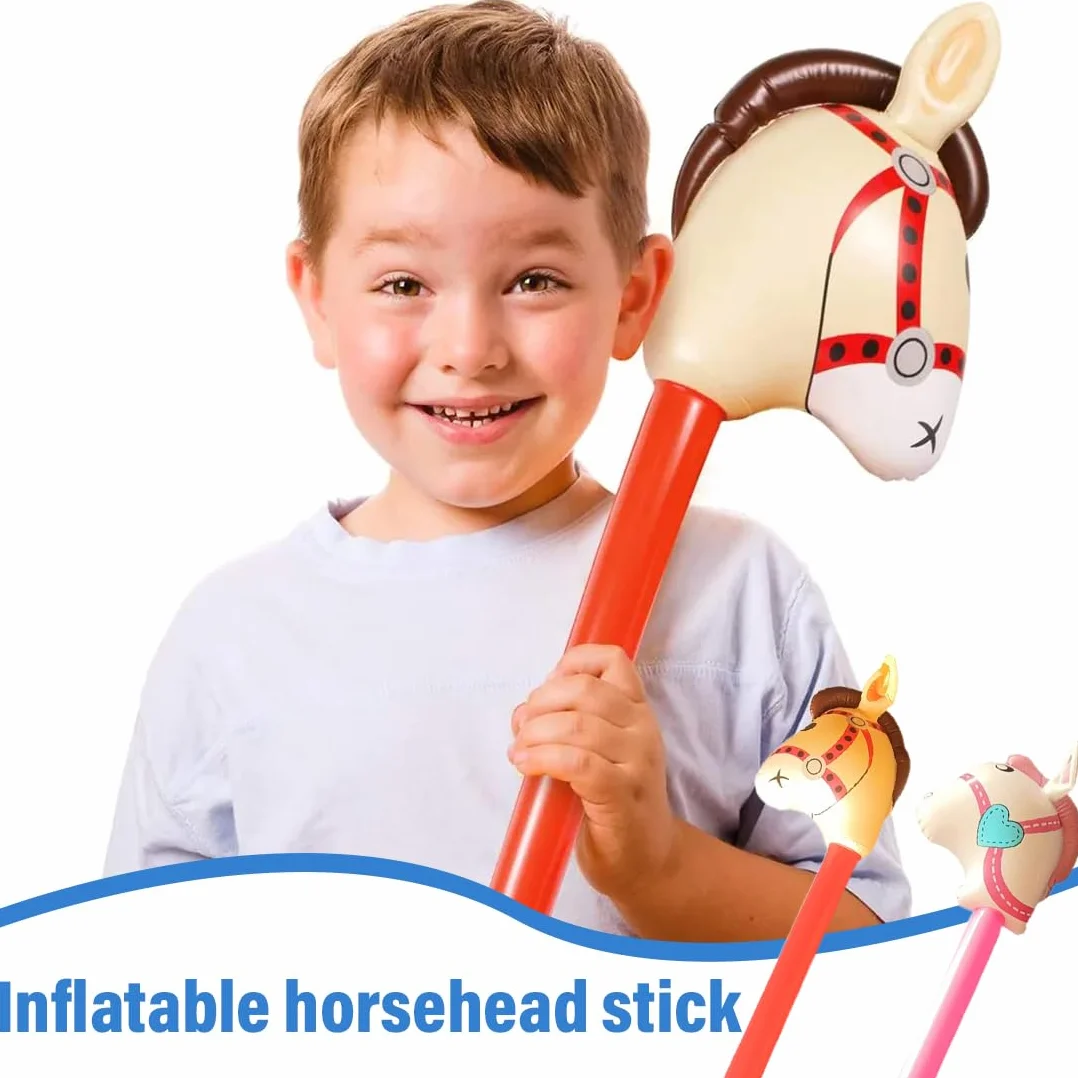 Cheval gonflable 94 cm pour enfants décoration fête anniversaire Noël rouge rose
