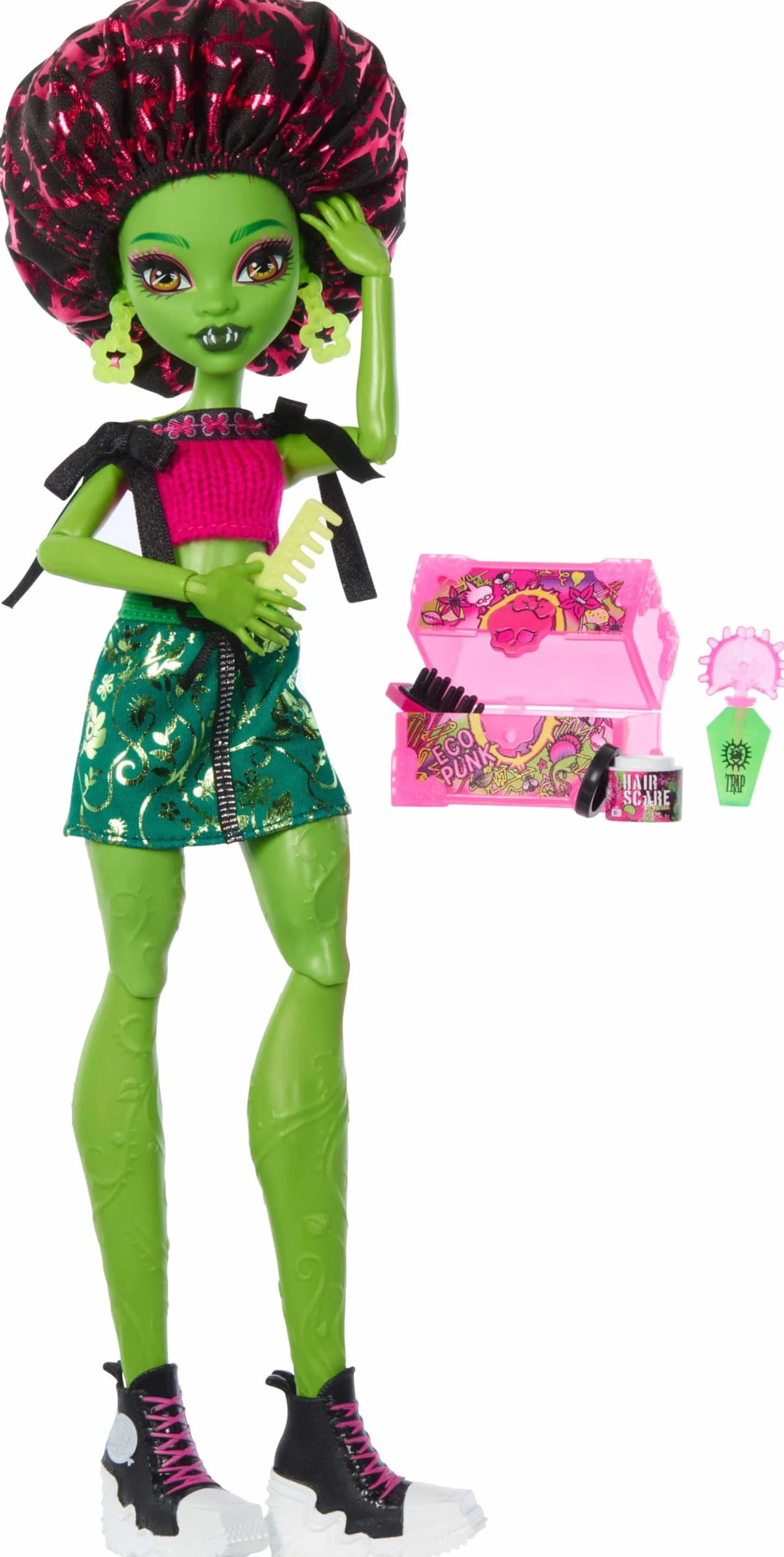 Monster High Coffret Secrets De Beauté Terreur & Bien-être Venus McFlytrap Poupée Accessoires 13 Surprises JHK45