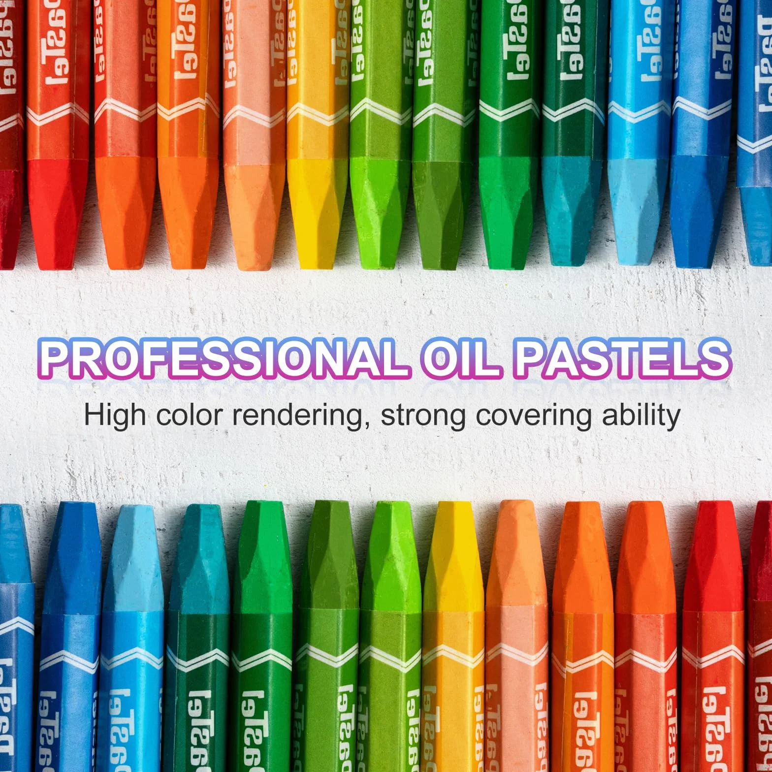 PATIKIL Pastels À L'huile Rouges, 48Pcs Craies Grasses Douces Pastels Vibrants Pour Peinture Dessin