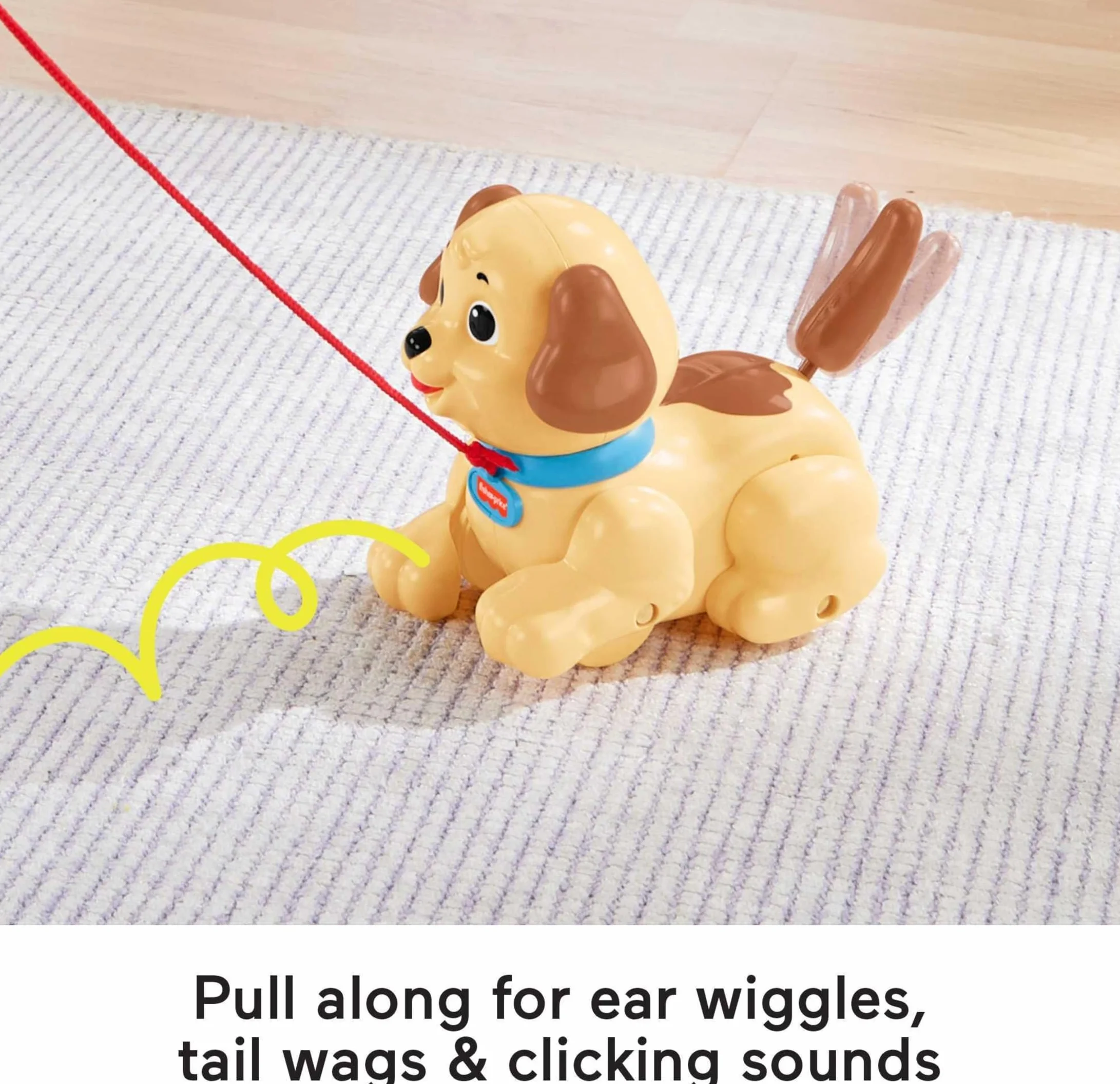 Fisher-Price Petit Snoopy Jouet Chien à Tirer bébé pour Encourager l'enfant à Marcher 12 Mois et Plus