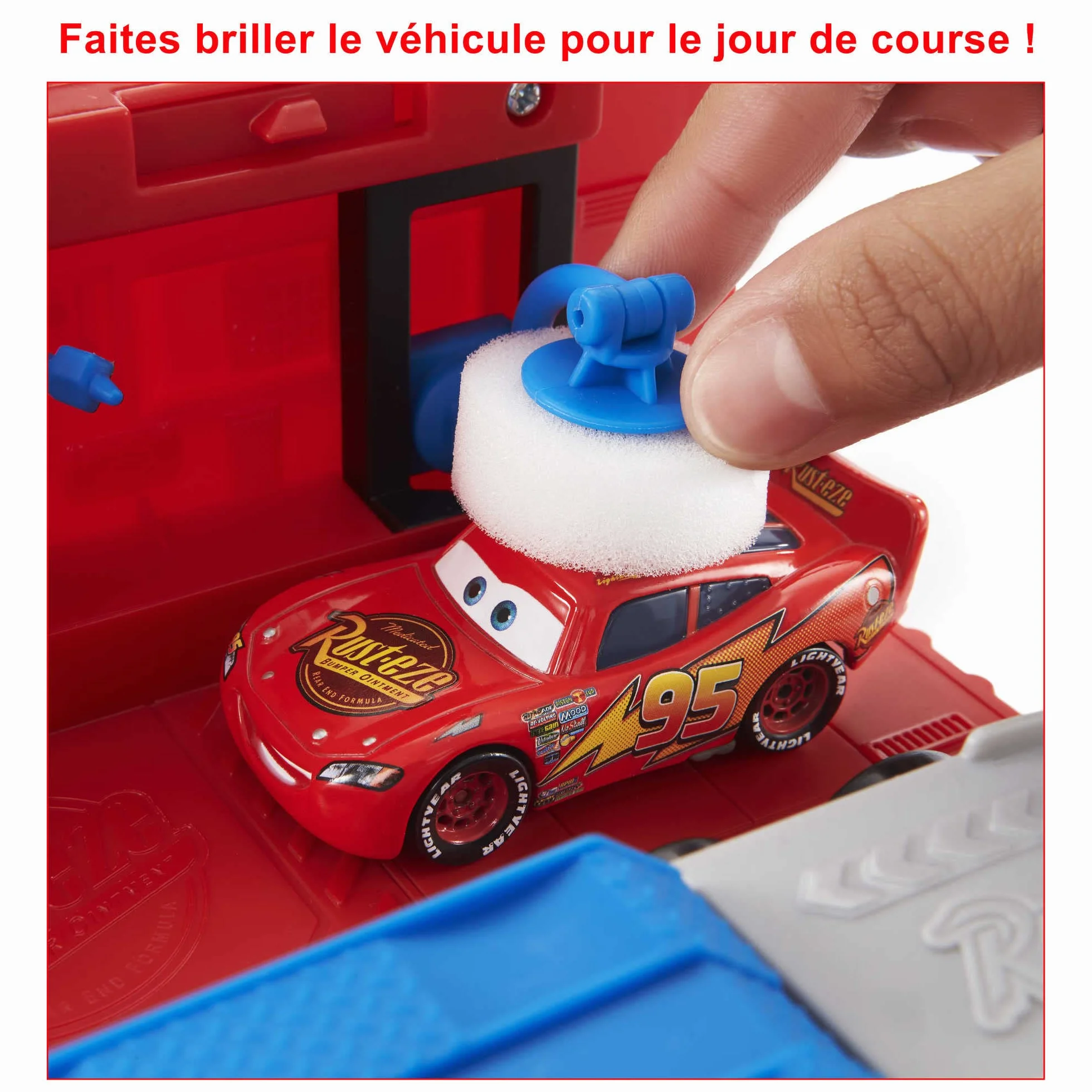 Mattel Disney Pixar Cars Coffret Mack Transformable 2 en 1 camion atelier tuning avec lanceur pont élévateur jouet enfant HDC75