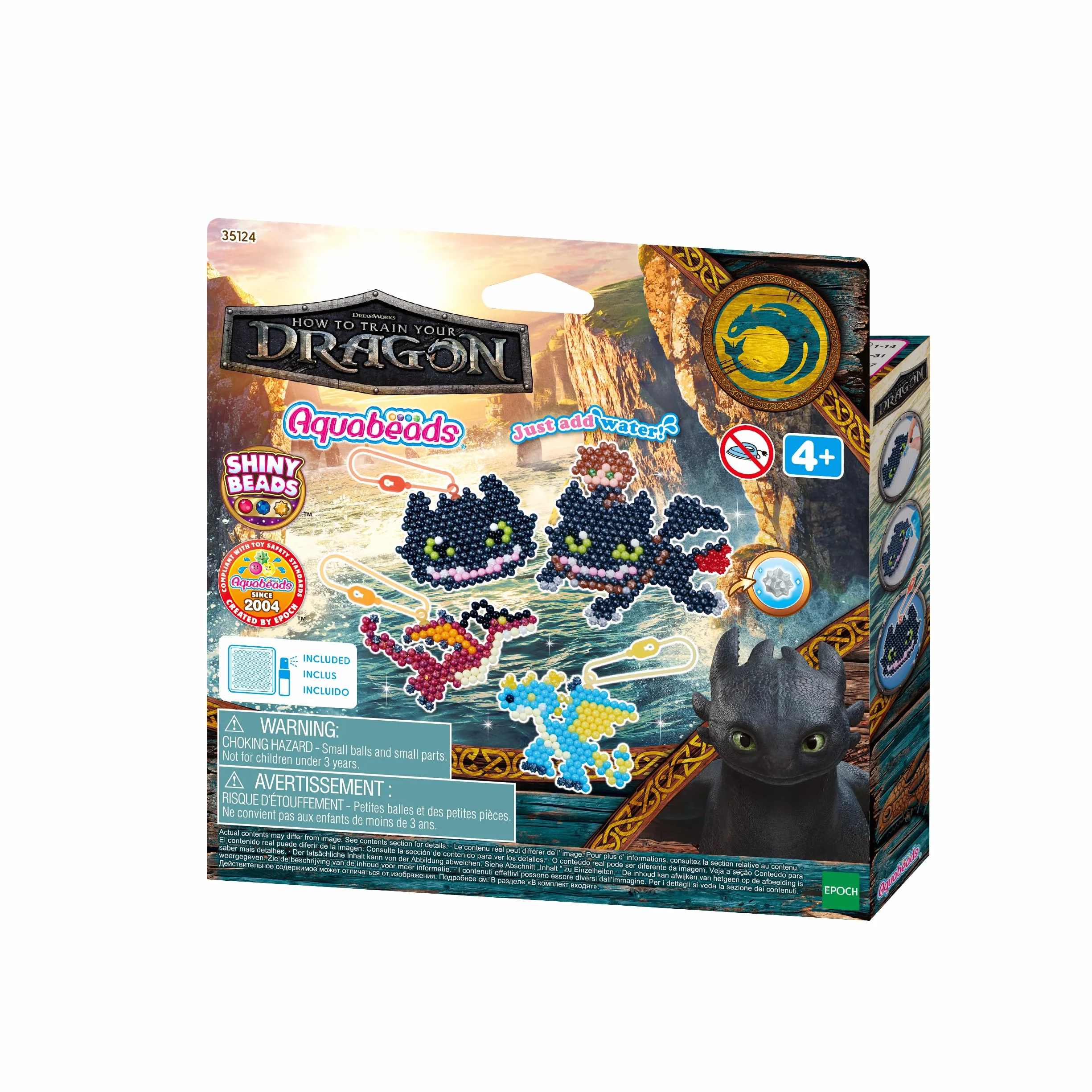 Aquabeads Kit Porte Clés Dragons - Kit de Loisirs Créatifs Perles à l'Eau - Jouet Enfant 4 Ans+