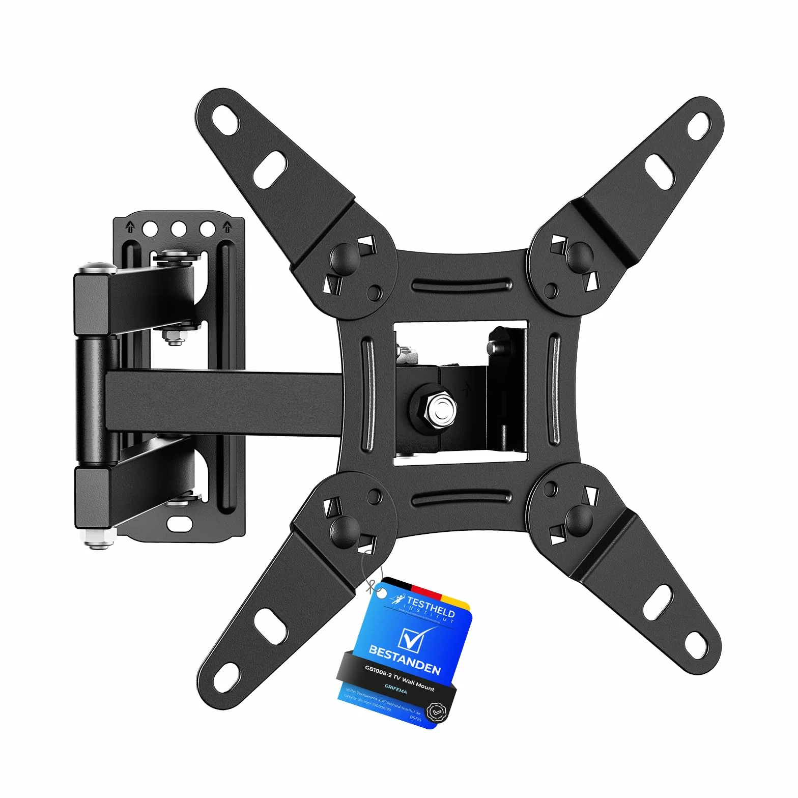 GRIFEMA Support Mural TV 13-43 Pouces Fixation Murale Orientable Inclinable VESA 20KG