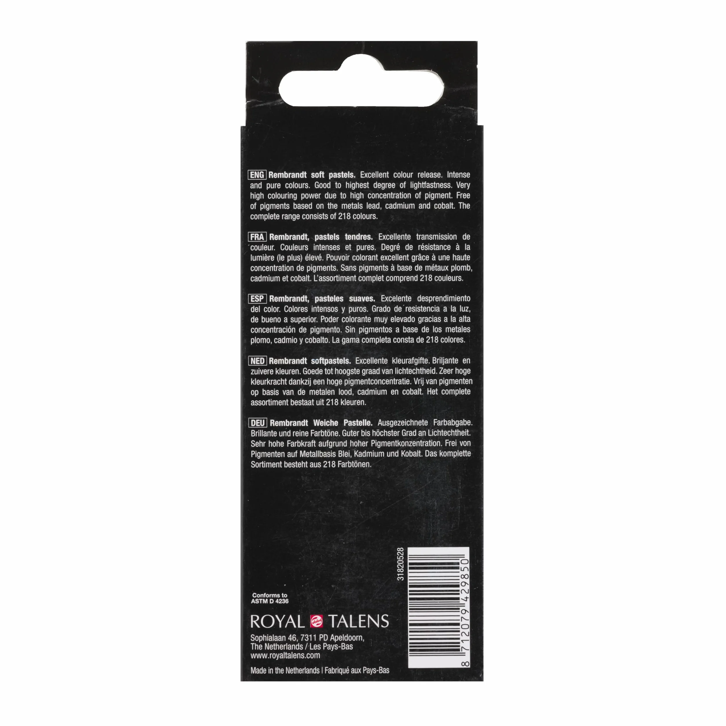 Rembrandt Pastels Doux Professionnels Sienne Brûlée 5 Demi-Pastels