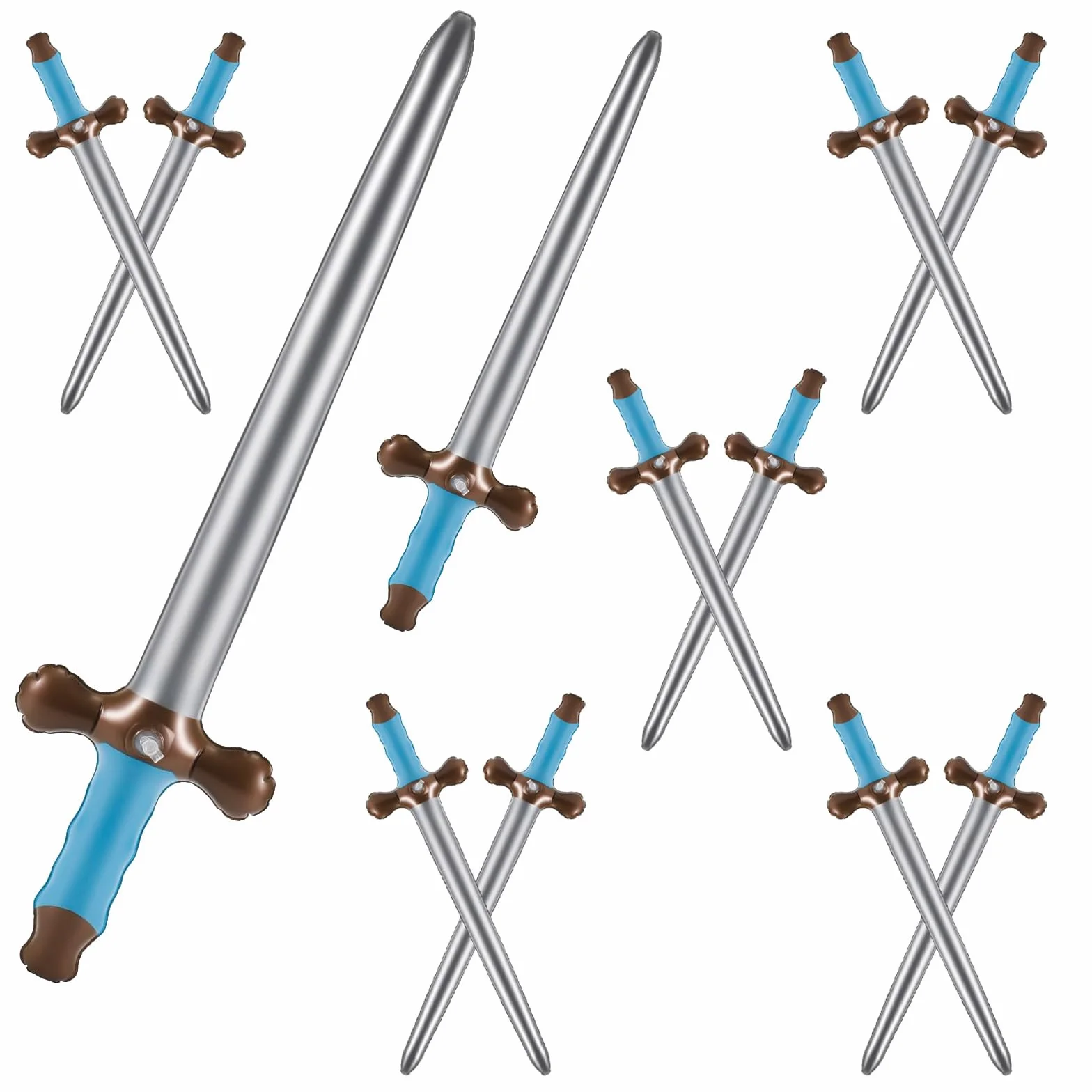 Épées Gonflables 60cm 12 Pièces Accessoires de Fête Pirate Cosplay Halloween