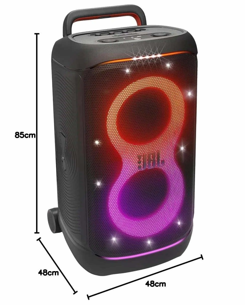 JBL Partybox 520 Enceinte Bluetooth sans Fil IPX4 Noir 15h Autonomie Spectacle Lumineux AI Sound Boost