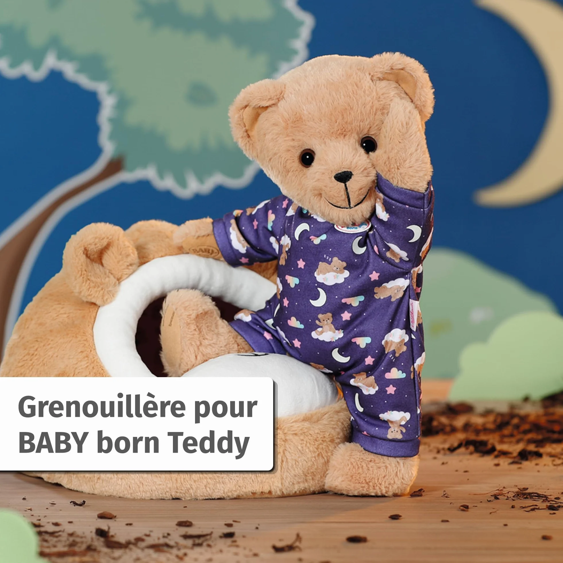 BABY born Pyjama Teddy Phosphorescent Pyjama pour poupées 43 cm Zapf Creation