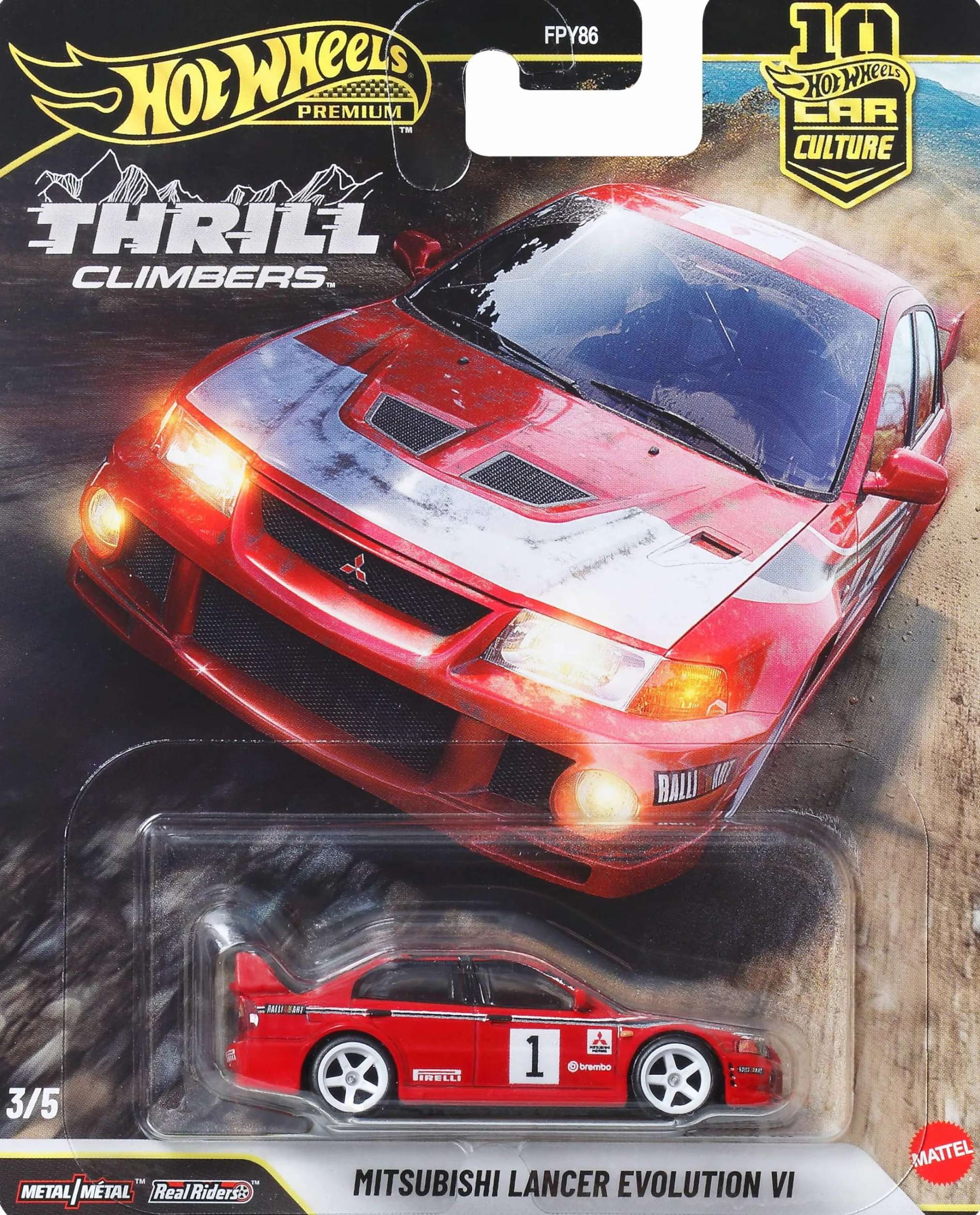 Hot Wheels Mitsubishi Lancer Evolution VI Voiture Miniature 1:64 Métal Moulé sous Pression JKF19