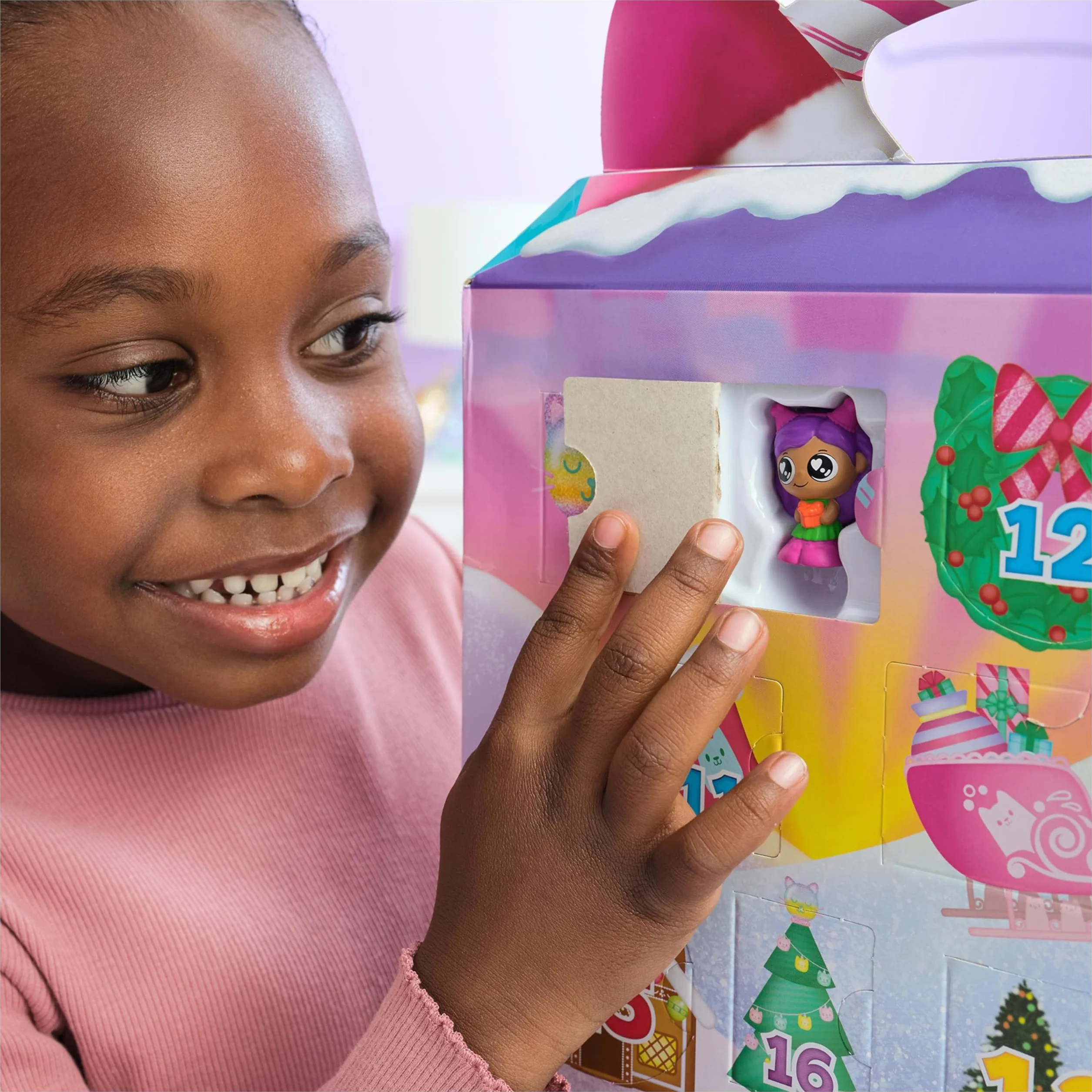 Gabby et la Maison Magique Calendrier de l’Avent 2024 Noël 24 Surprises Figurines Accessoires Jouet Enfant 3 Ans+