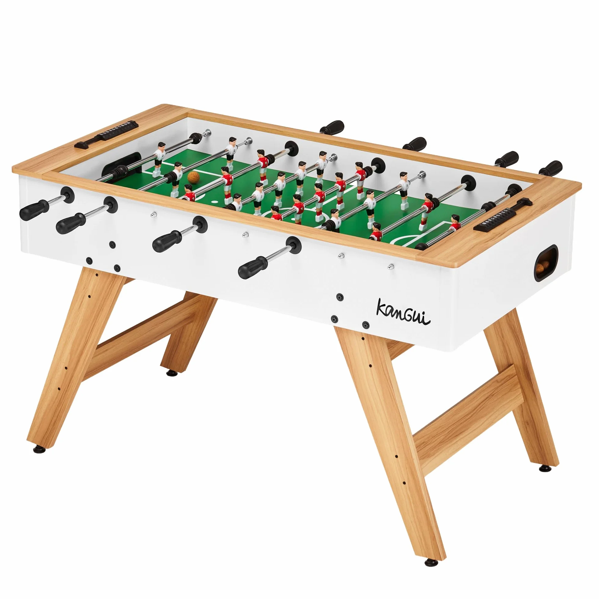 Baby Foot ado & Adultes - Blanc/Bois - 3 balles liège - 2 à 4 Joueurs