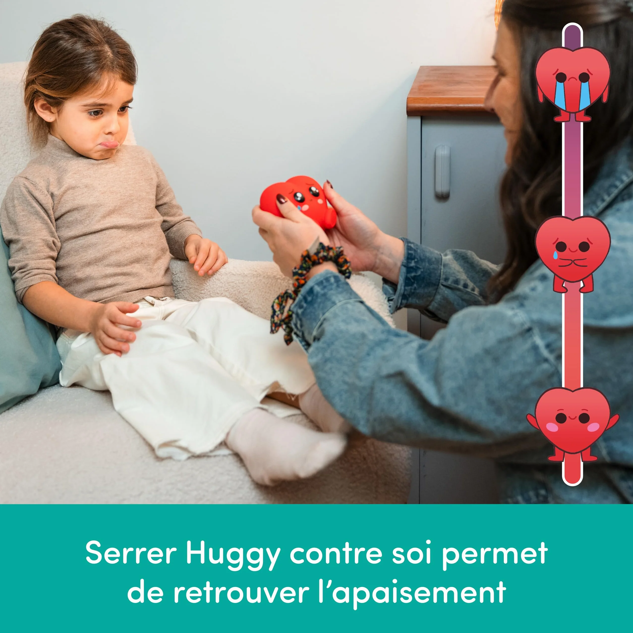 Nathan Les Moodies Huggy - Compagnon des Émotions - Jouet Électronique Éducatif pour Enfants dès 3 Ans