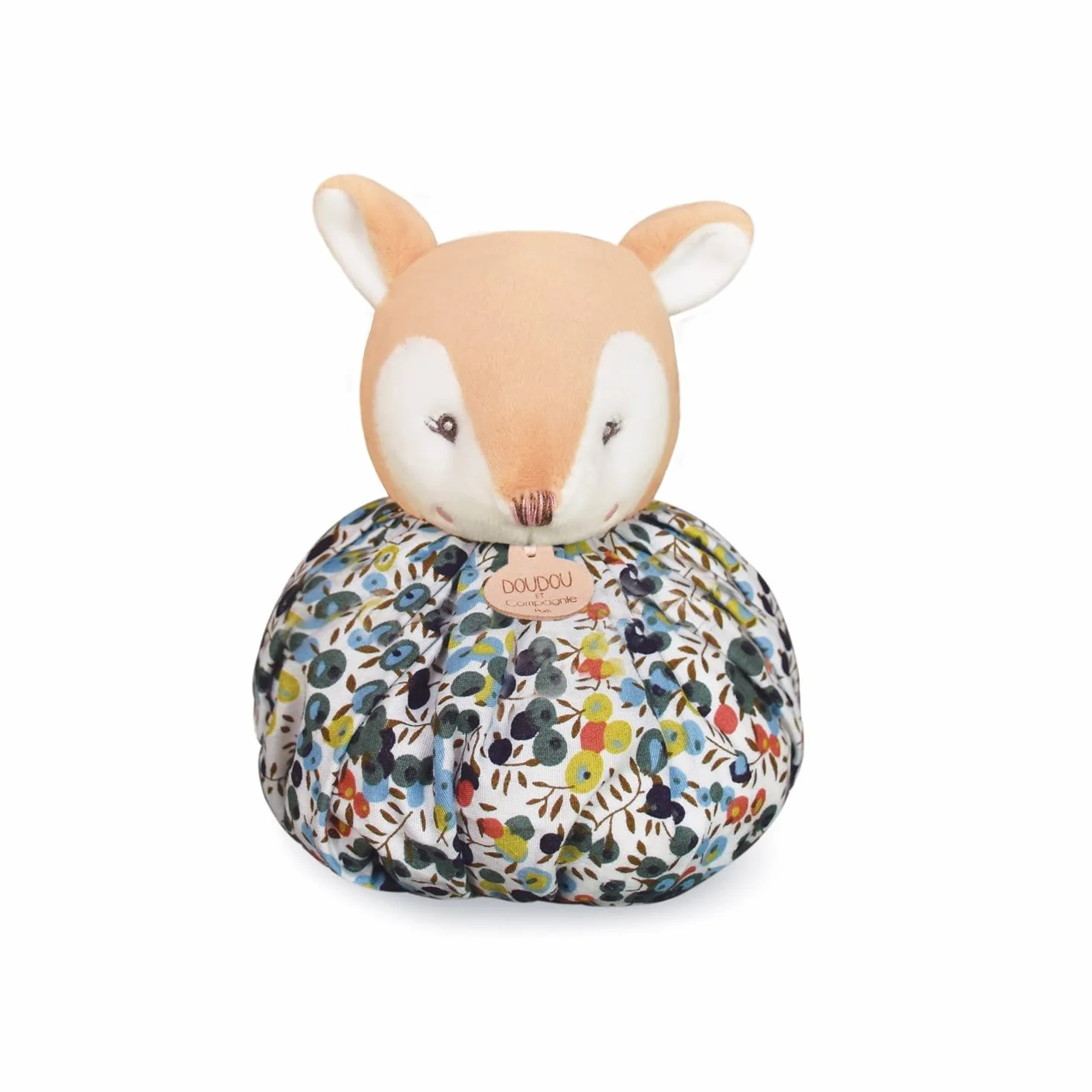 Doudou et Compagnie Doudou Boule Faon Peluche 3 en 1 25 cm Les Petits Futés
