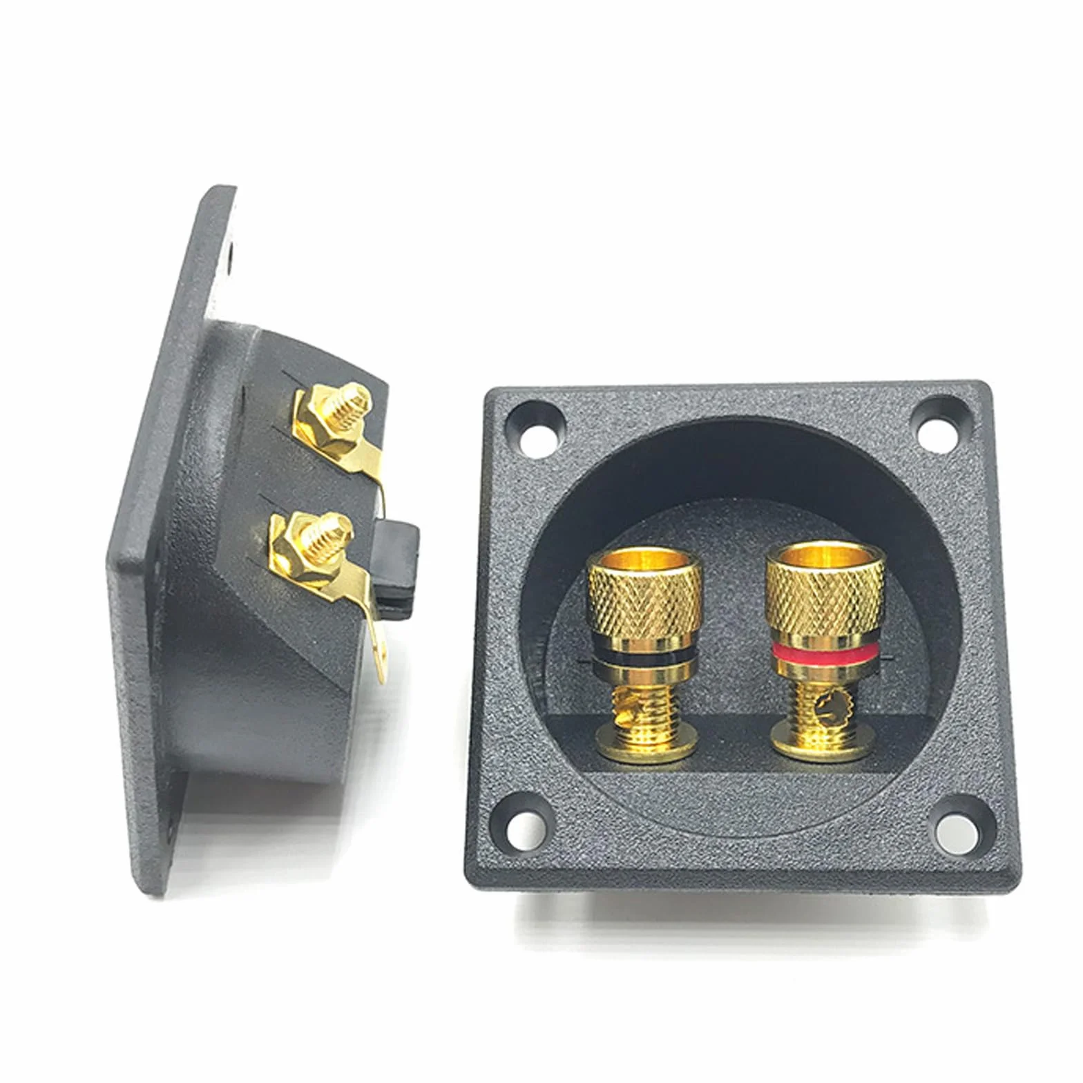 Bornier Haut Parleur 2 Voies, 6 Pièces Connecteurs Subwoofer Prises Câble Bornes Carré