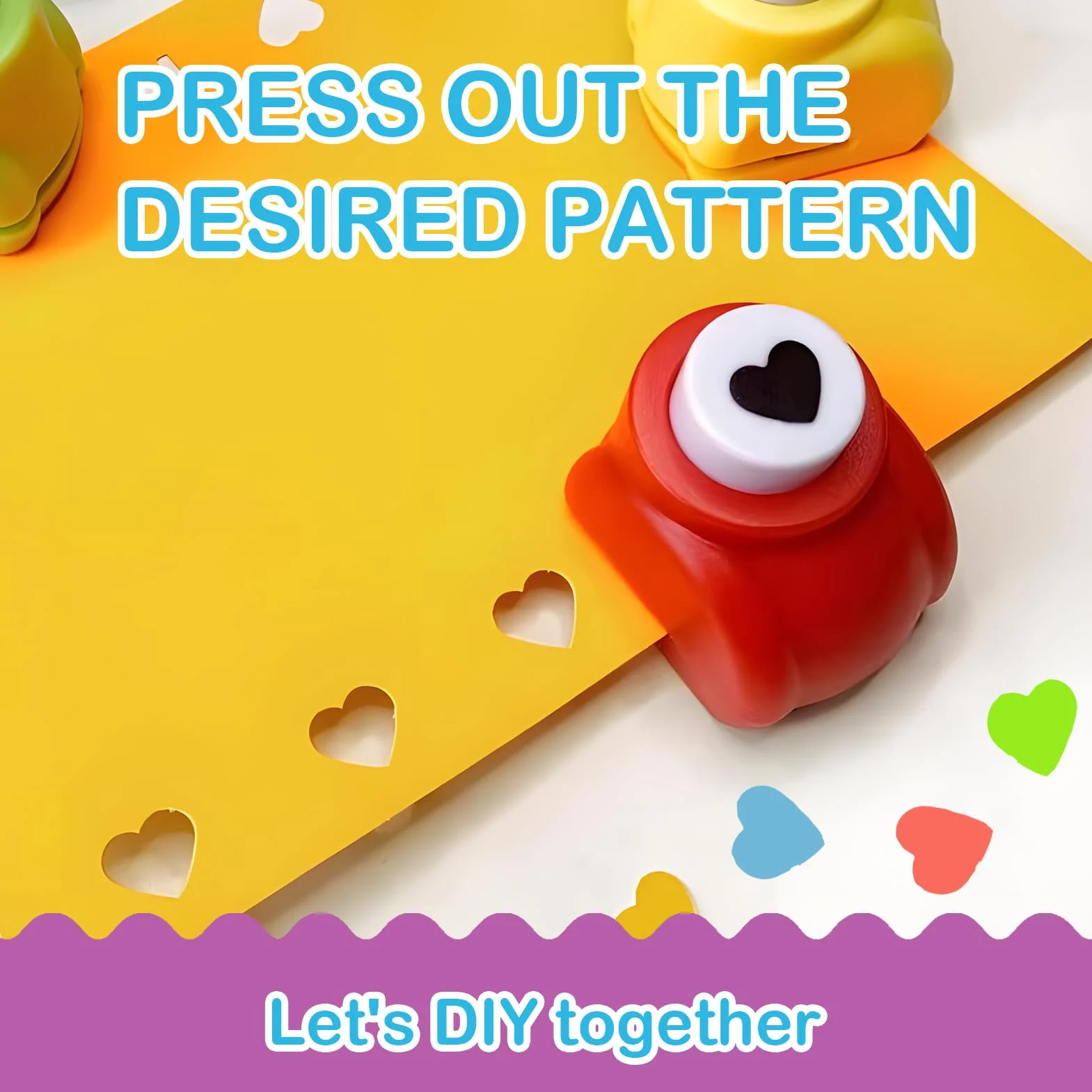 Ciseaux de Bricolage pour Enfants Lot de 6 avec Perforatrices, Formes de Coupe, Sécurité Crèche DIY