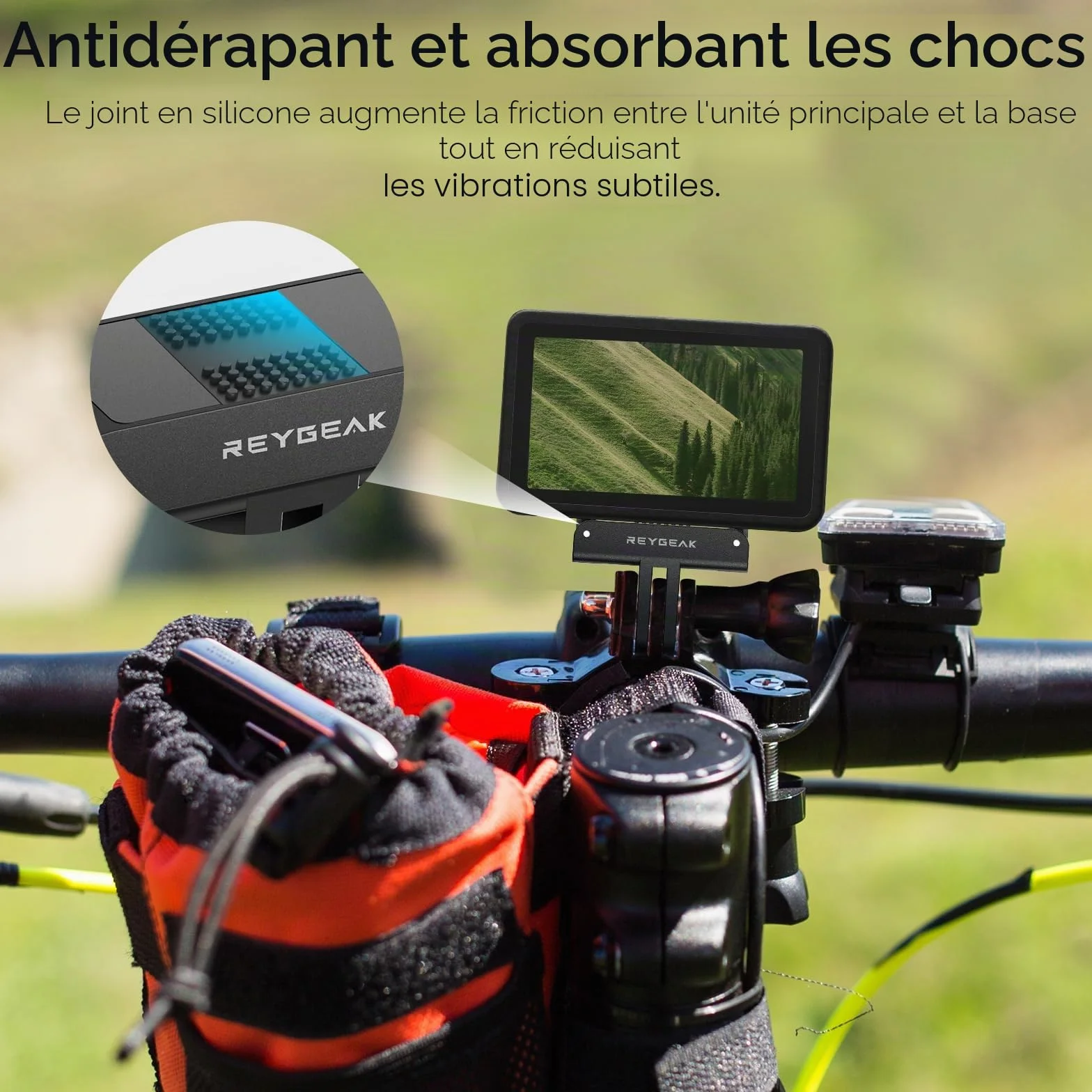 REYGEAK Lot de 2 Supports Magnétiques pour DJI Action 5 Pro/4/3 avec Adaptateur