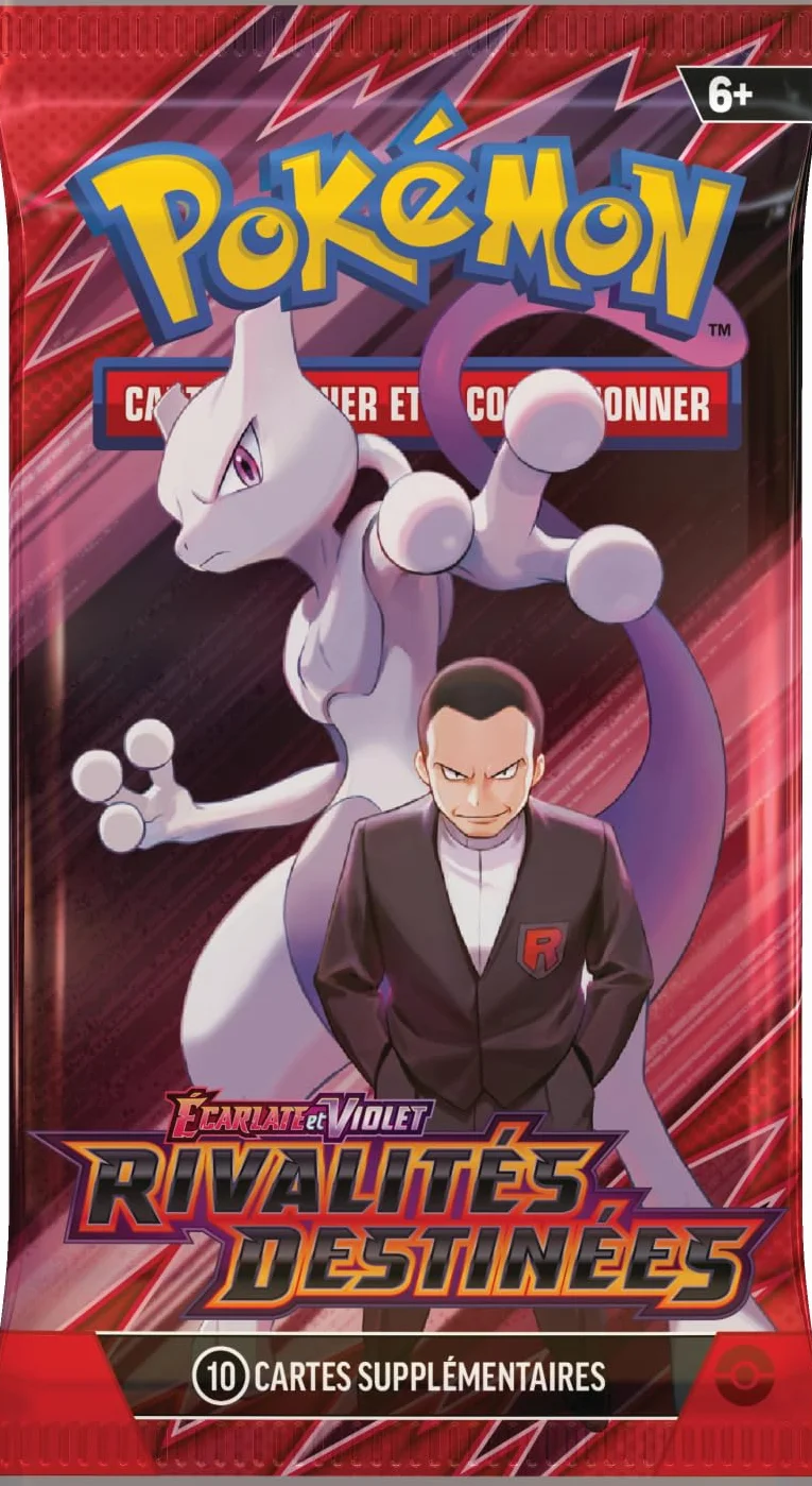 Pokémon JCC: présentoir de boosters Écarlate et Violet – Rivalités Destinées du JCC Pokémon (18 boosters)