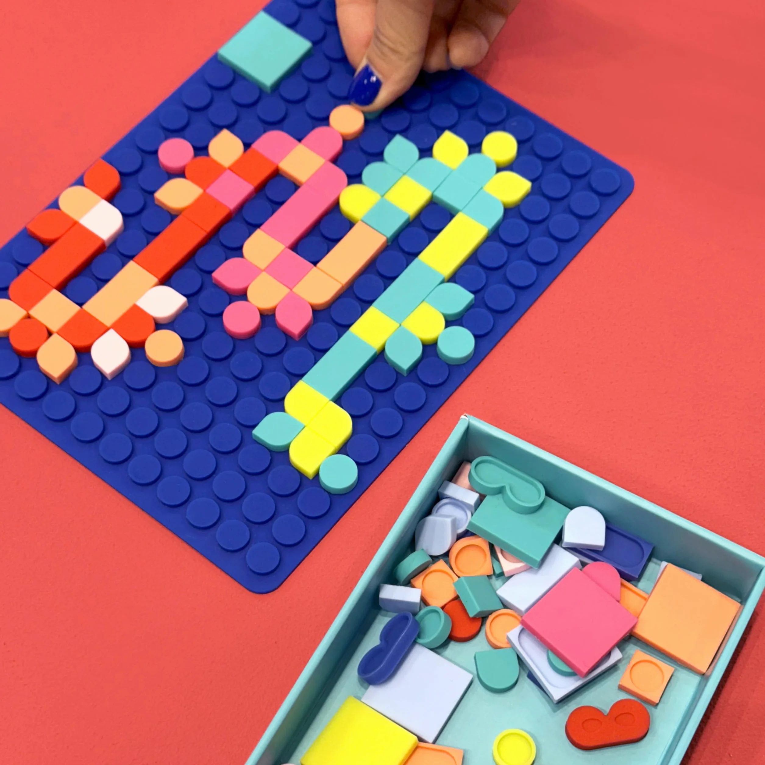 SILIPOP Mosaïques À Clipser - Mosaic Art - Créations Colorées - Bleu - À Partir de 3 Ans
