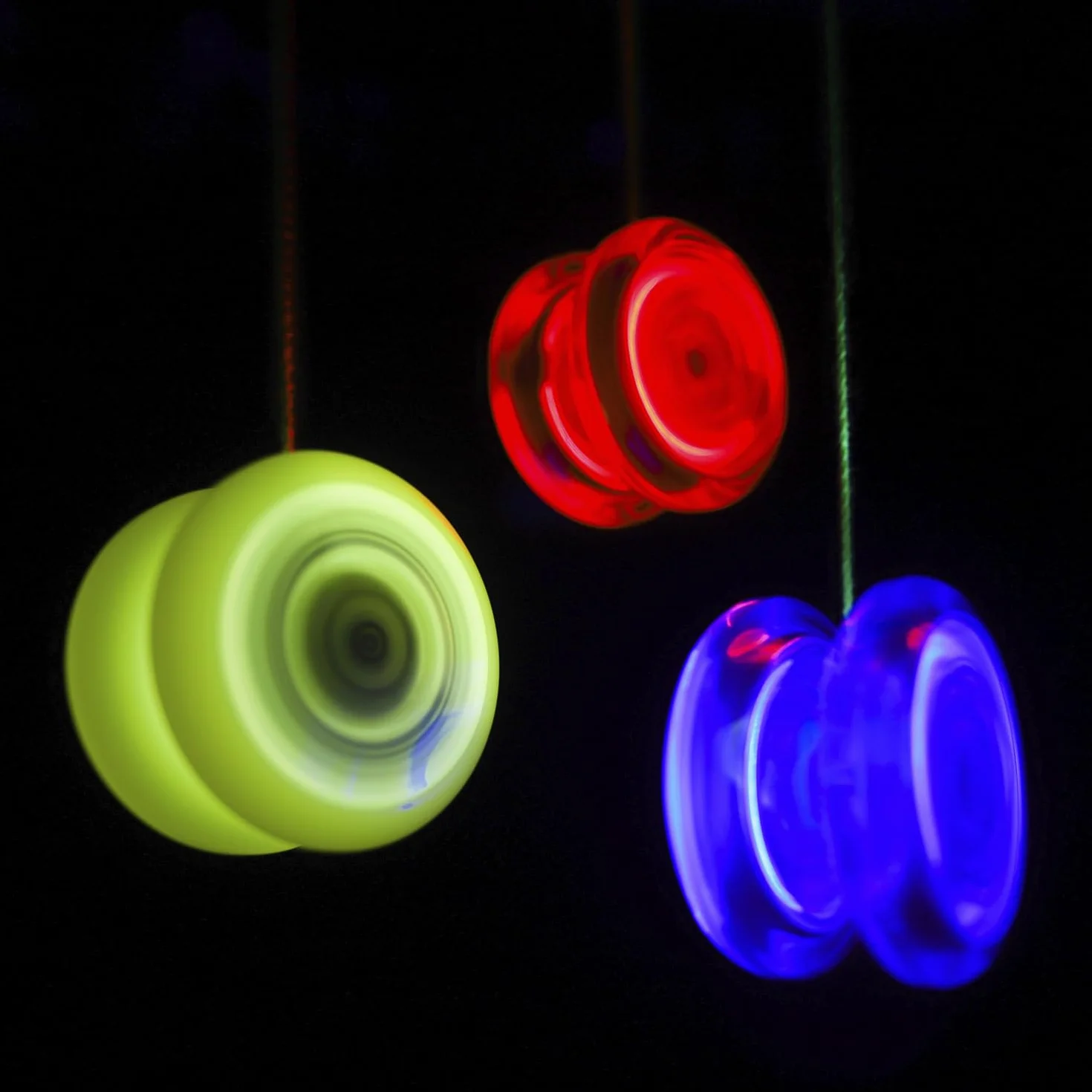 YoyoFactory SPINSTAR LED Yo-yo Bleu - Yo-yo Lumineux pour Débutants avec Ficelle et Batteries Incluses