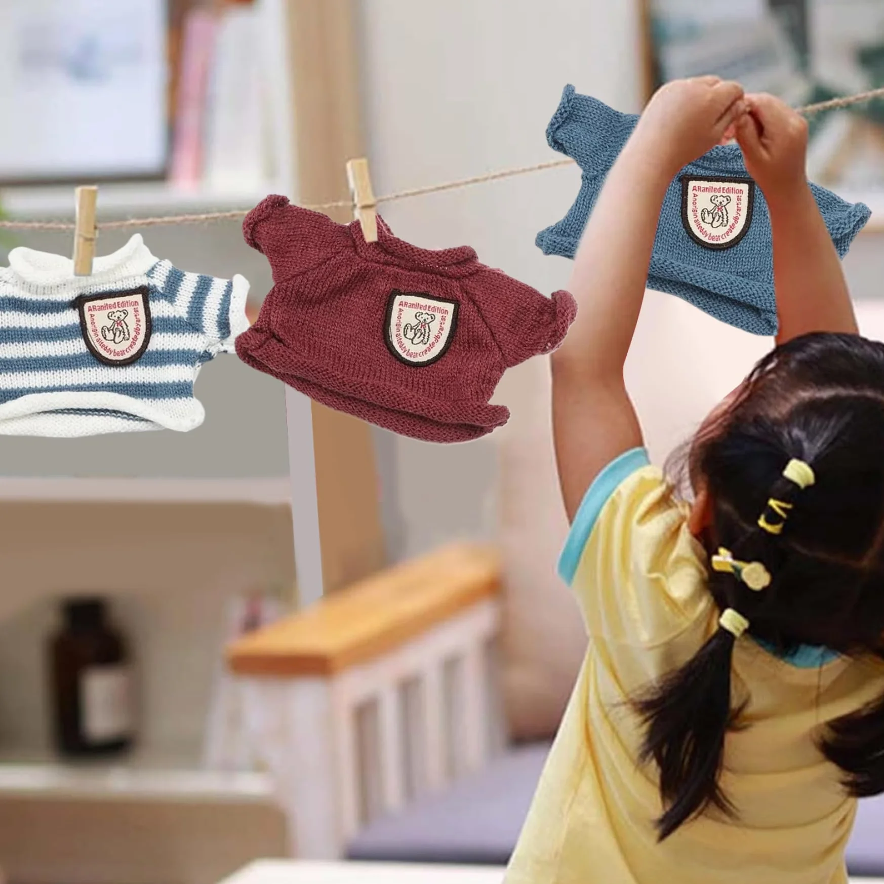 Vêtements Pull Ours en Peluche 5 pièces pour Ours 6-8 Pouces Jouet d'habillage