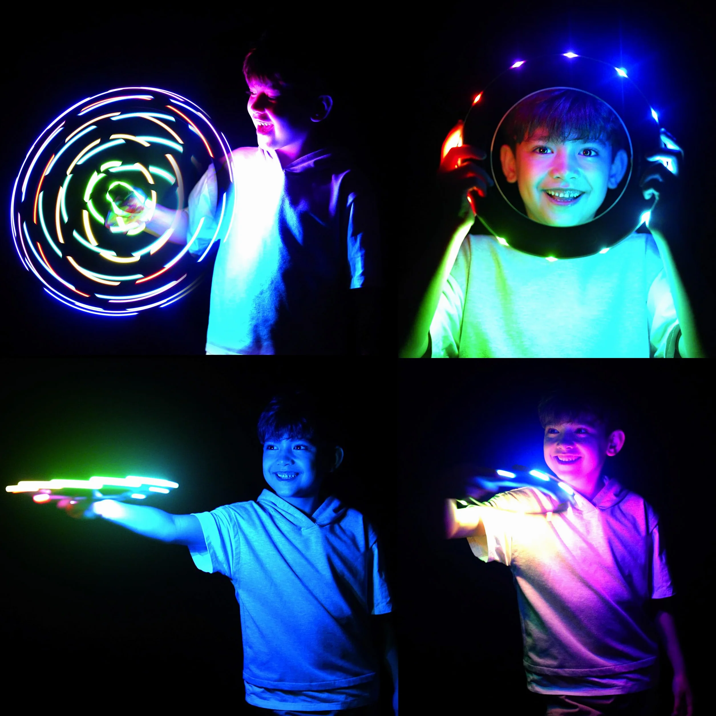 TOSY Anneau Volant 12 LED Lumineux Mode Perdu Automatique étanche Frisbee Cadeau Camping Enfant