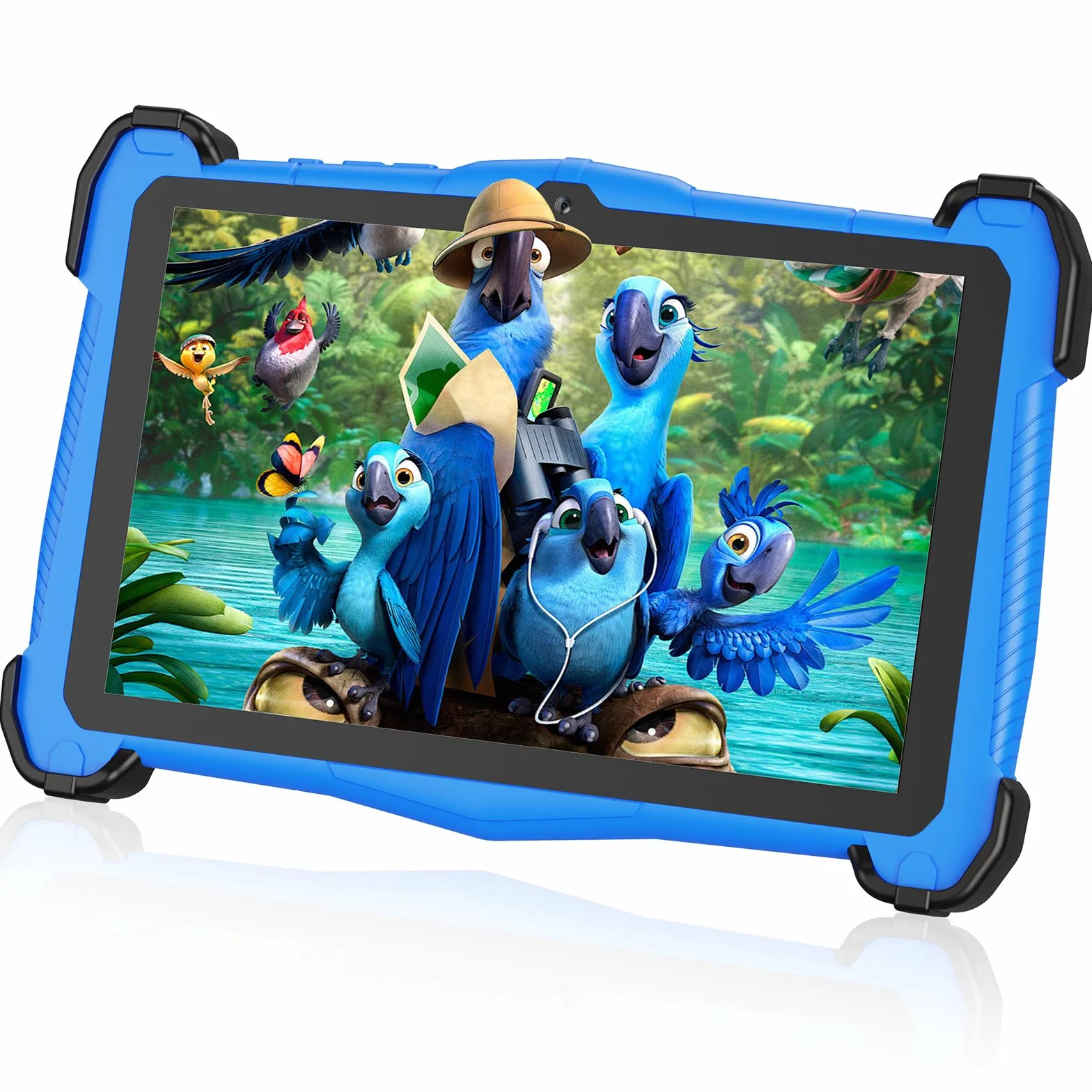 EagleSoar Tablette Enfants 10 Pouces, Android 14 Processeur Octa-Core, Kids 3 à 12 Ans, 10Go RAM + 64Go ROM, AVCE Logiciel Apprentissage pour Eenfants et Contrôle Parental (Blau)