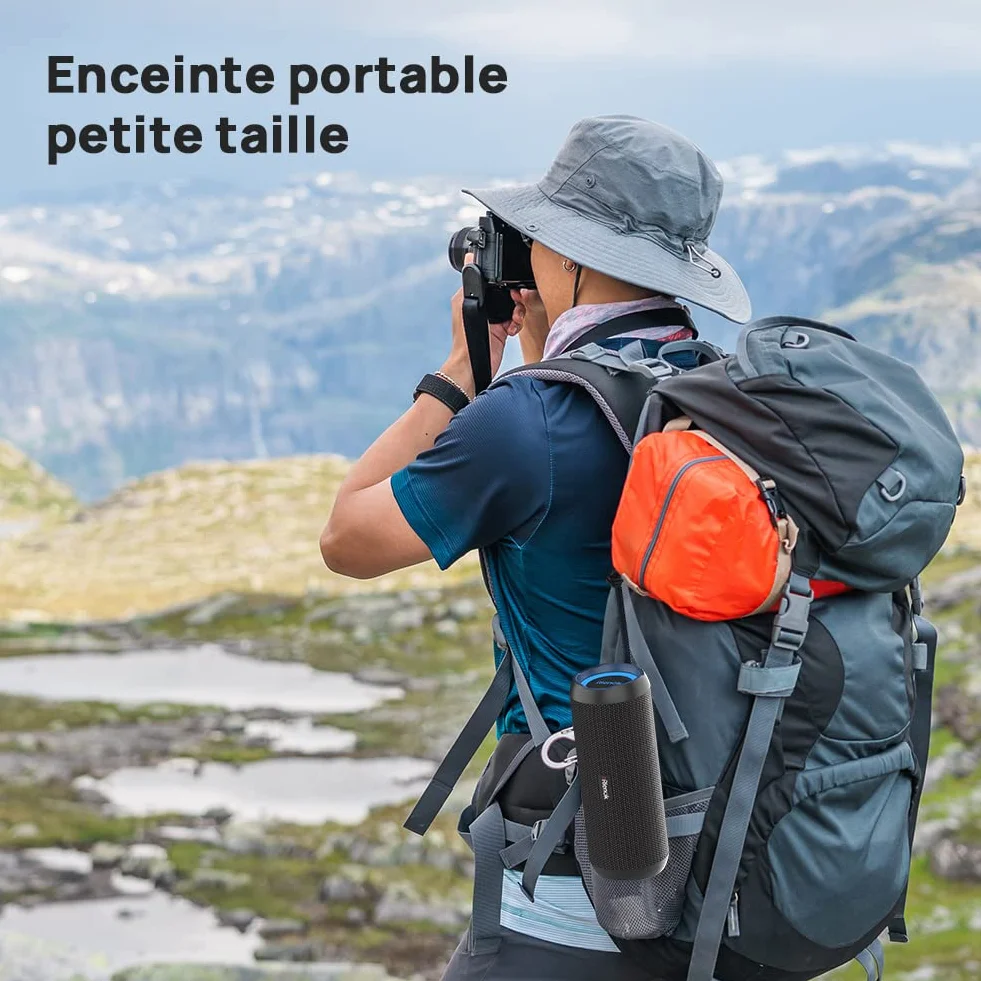 RIENOK Enceinte Portable Bluetooth 5.3 30W IPX7 30H Noir