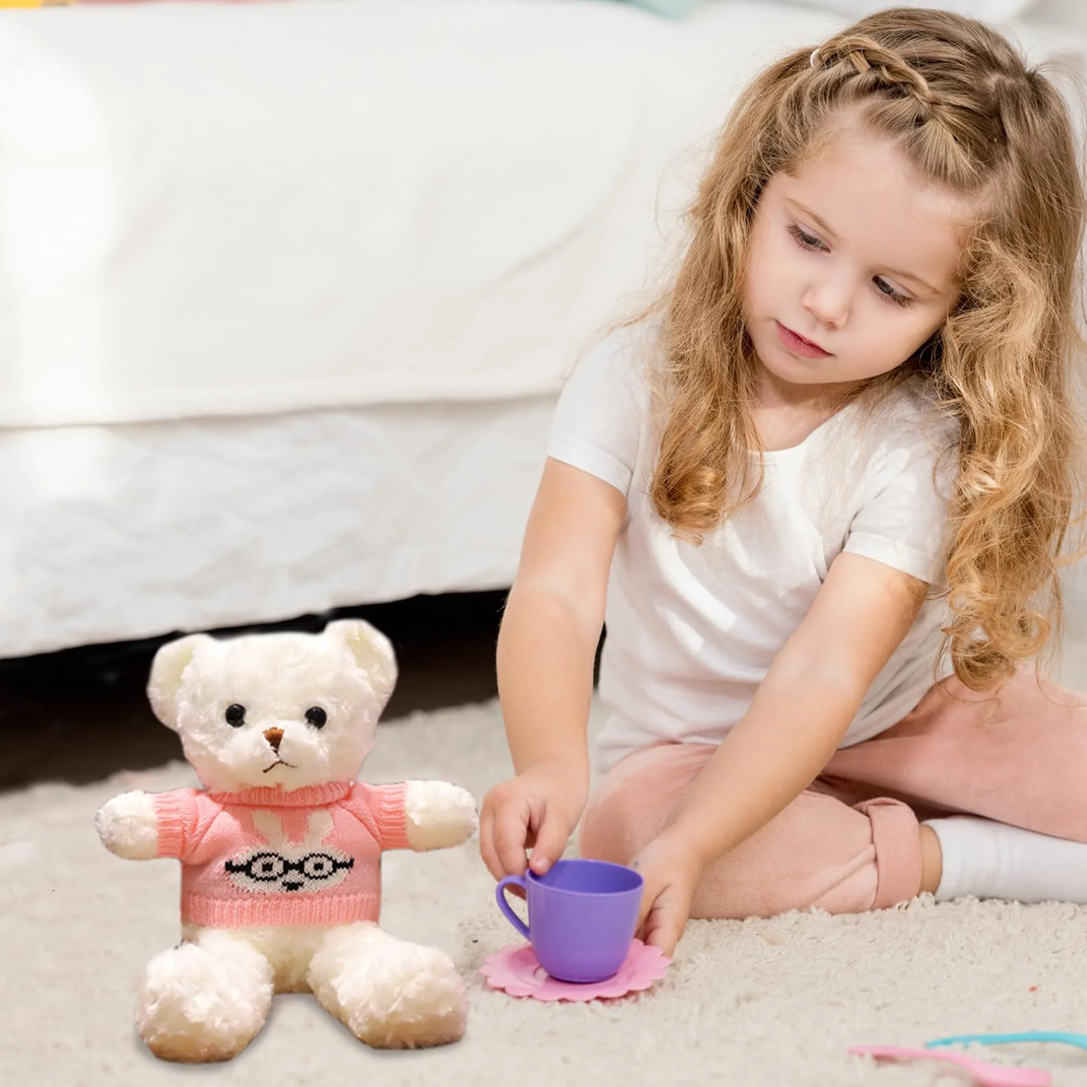 Lot de 5 Vêtements pour Ours en Peluche, Pull 20-30 cm, Animaux Mignons