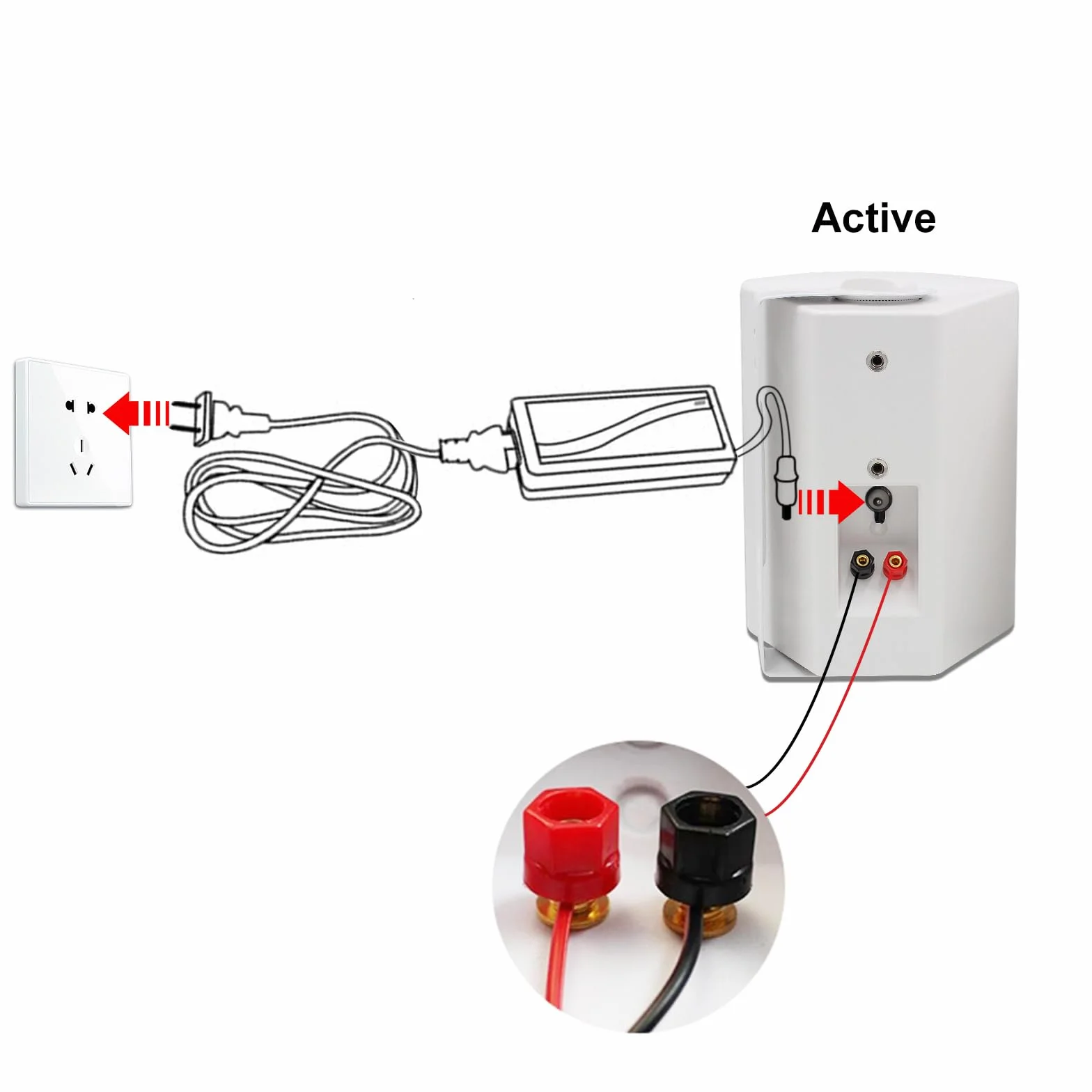 Herdio Haut-parleurs Bluetooth extérieurs 5,25 Pouces 300 W Enceintes d'extérieur étanche Mural Blanc