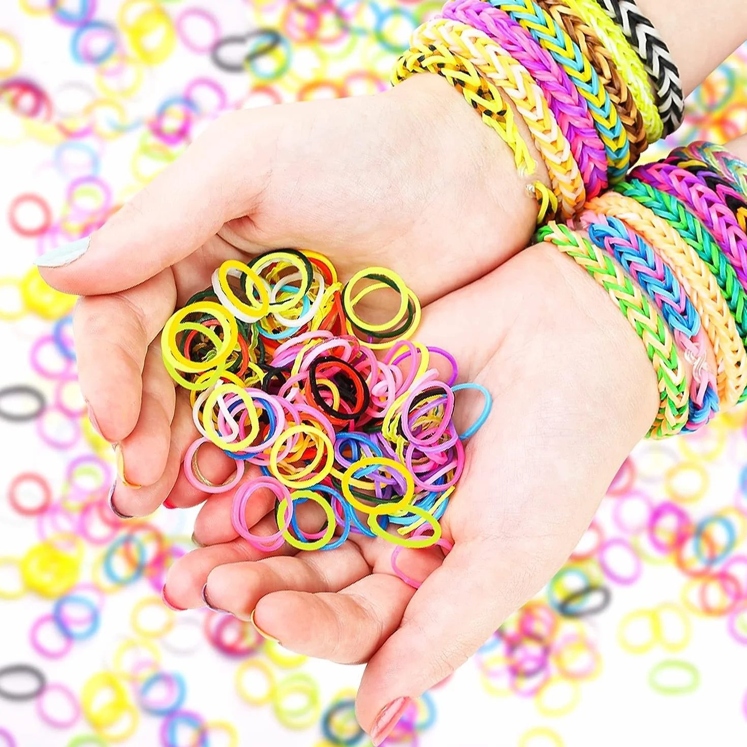EITEYI 8000+ Elastique Bracelet Kit Enfant Loom Bands Bricolage Fille