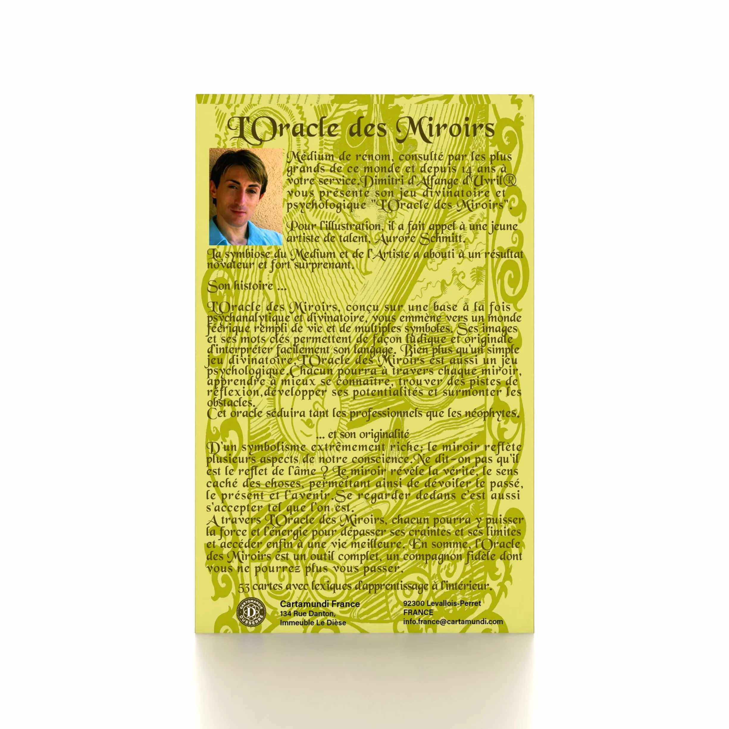 Grimaud L'Oracle des Miroirs Jeu de cartes divinatoire Oracle Vert Jaune