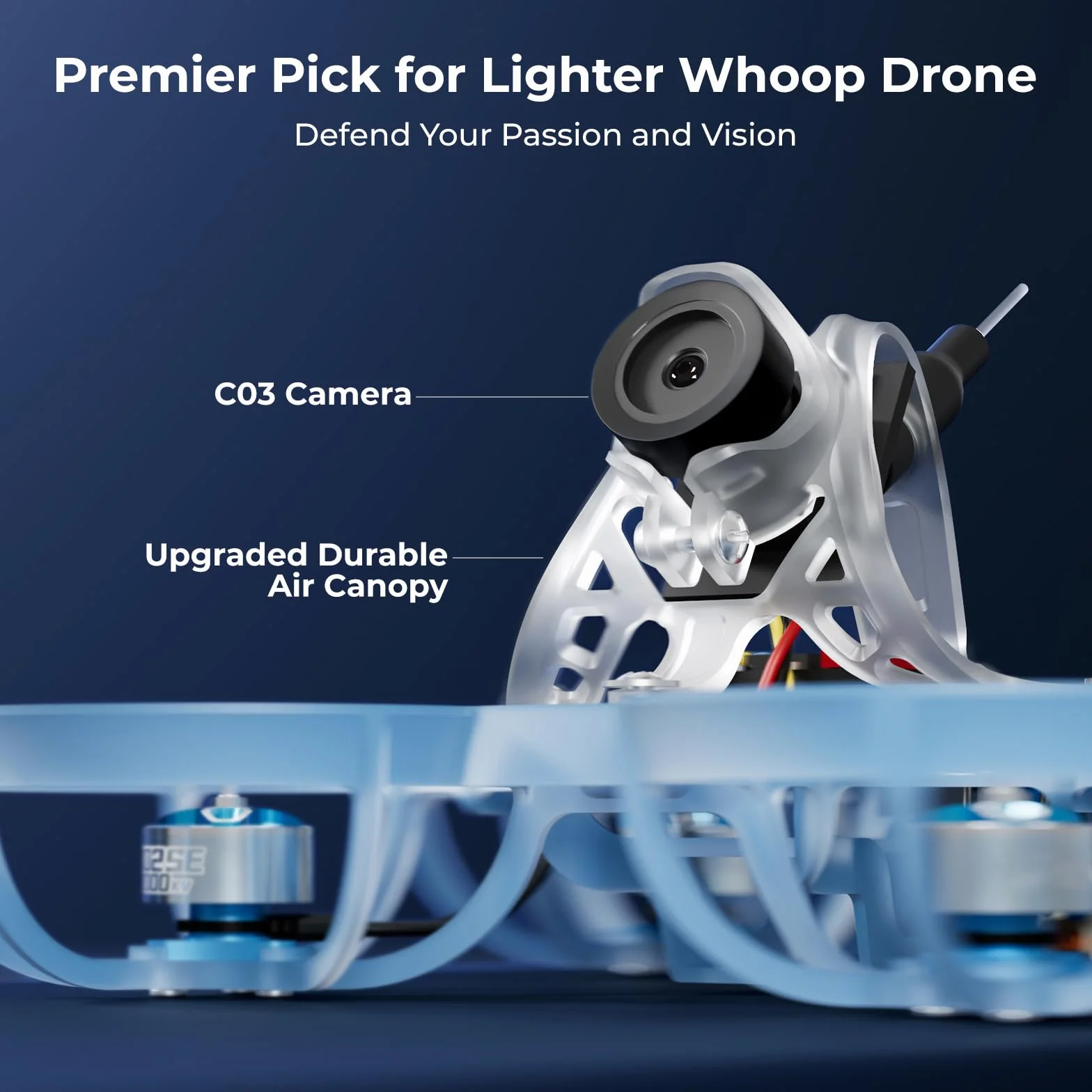 BETAFPV Air65 Brushless Whoop Quadcopter, 1S Ultralight 65mm Micro RC Drone with G473 5IN1 Air Brushless FC, C03 FPV Camera, 0702SE Ⅱ 27000KV Motors, Serial ELRS Receiver for Indoor Outdoor FPV Racing