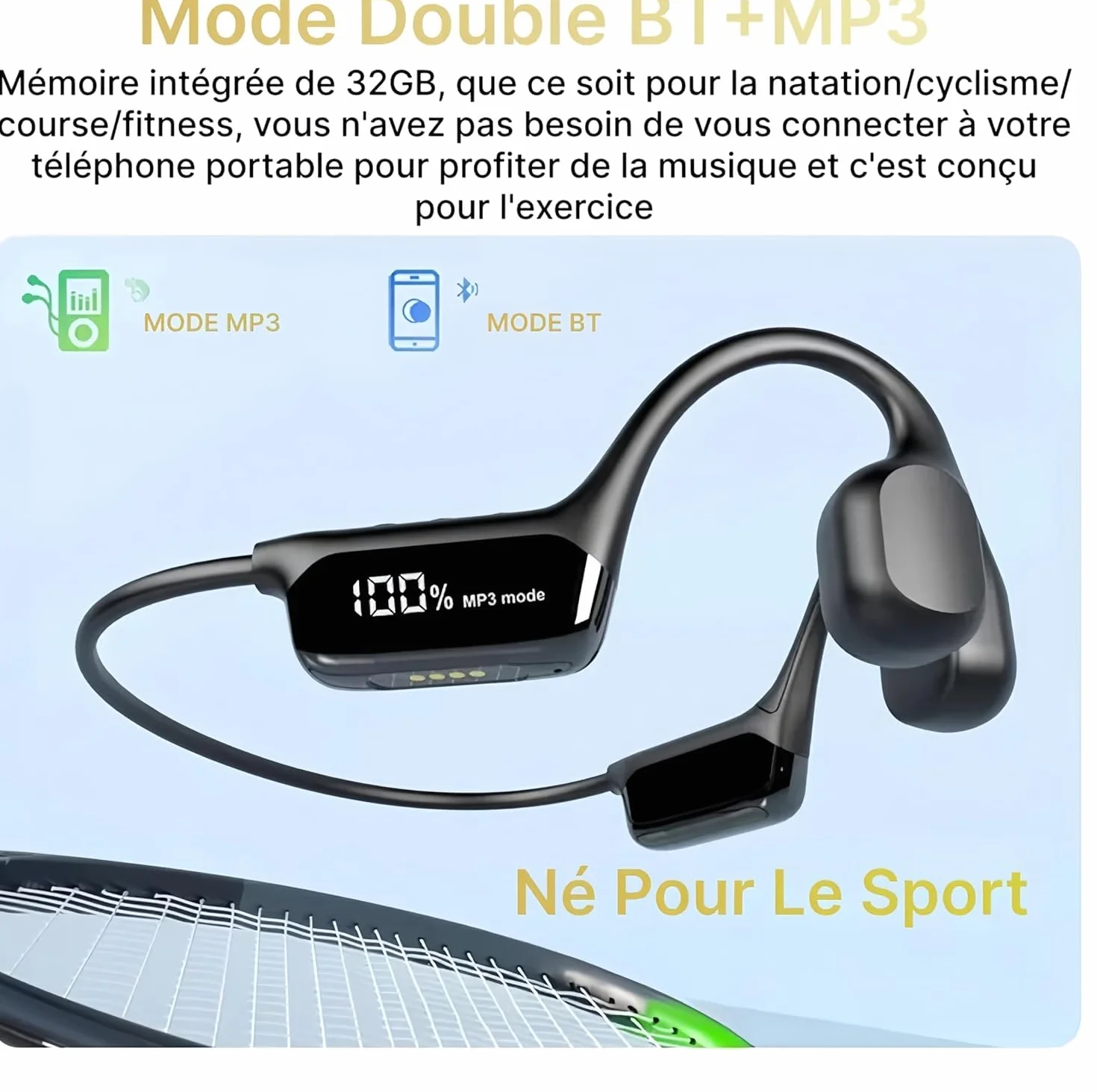 Cranovib V2 Écouteur Natation