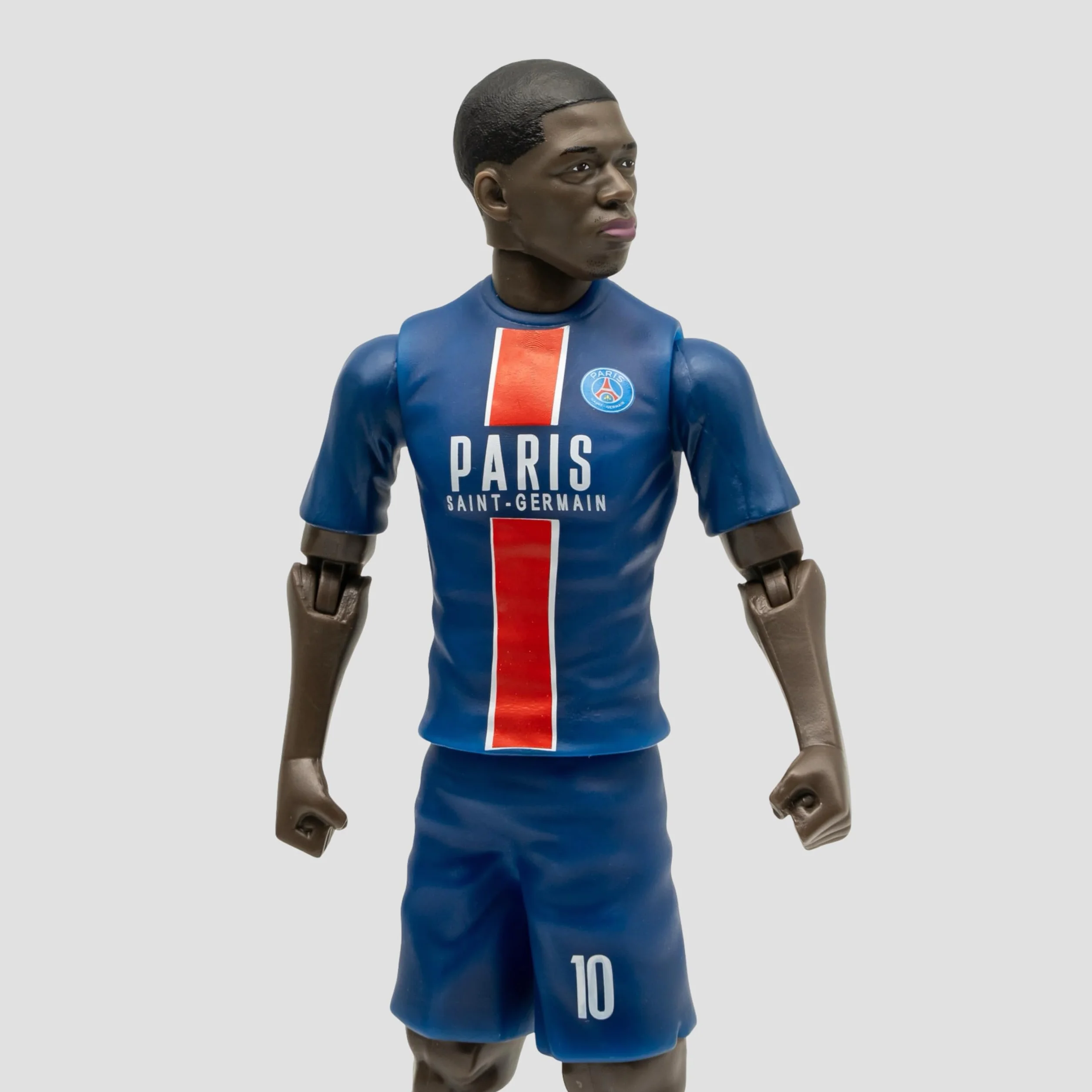 Megableu Figurine Football PSG Ousmane Dembélé N°10 20 cm Réaliste Articulée 10 Points Licence Officielle Jouet Fan Paris