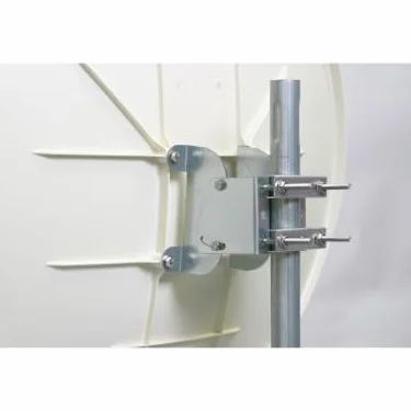 Parabole Satellite Fibre Composite Blanche 60cm Brides INOX LNB Twin HD 4K