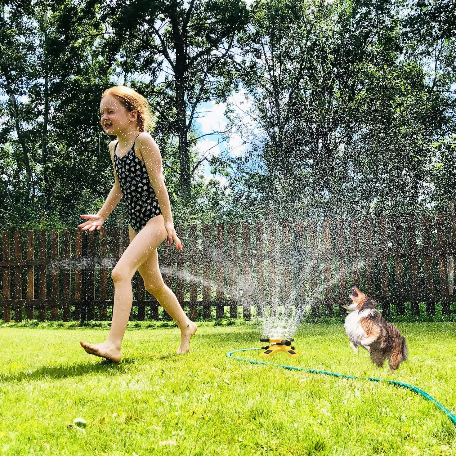Arroseur d'eau de jardin en forme X pour enfants extérieur