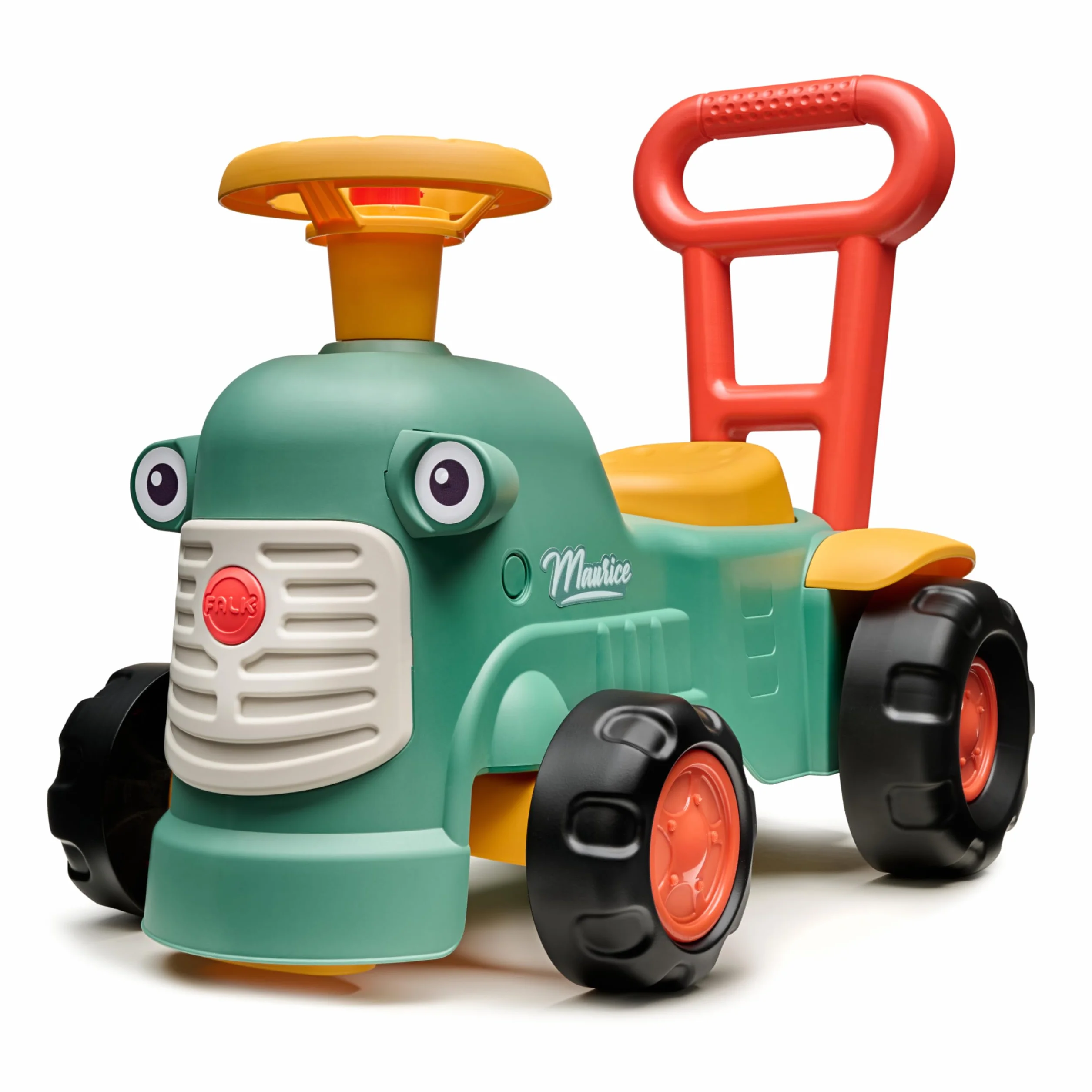 Falk Porteur Tracteur Maurice avec Barre Ergonomique d'aide à la Marche Vert 90% Plastique recyclé