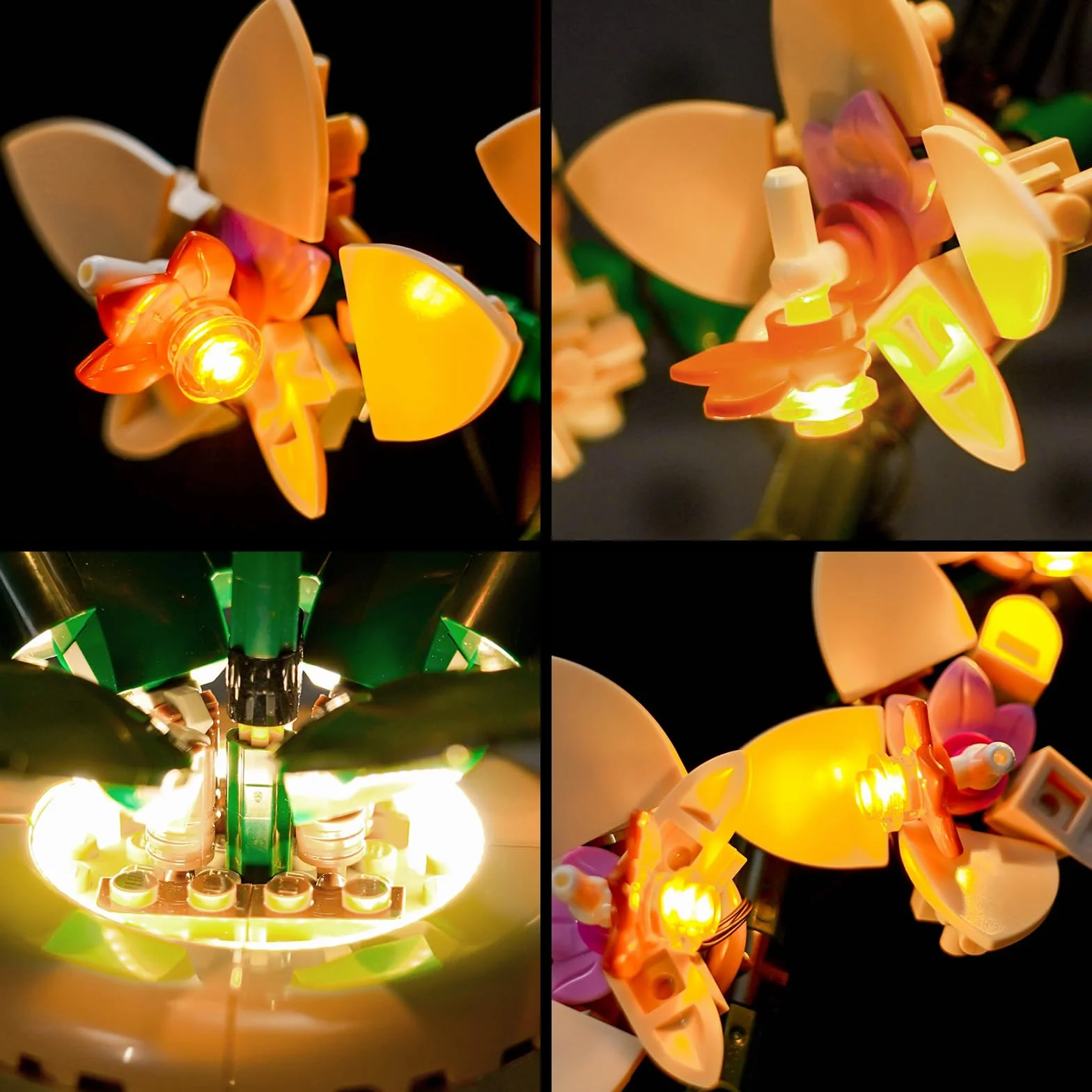 Kit d'éclairage LED compatible avec Lego 10343 Mini Orchidée Botanical Collection