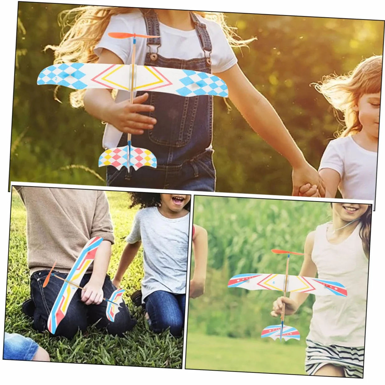 Avions à Élastique en Bois et Plastique, Planeurs Réalistes pour Débutants, Jouets Éducatifs Extérieur
